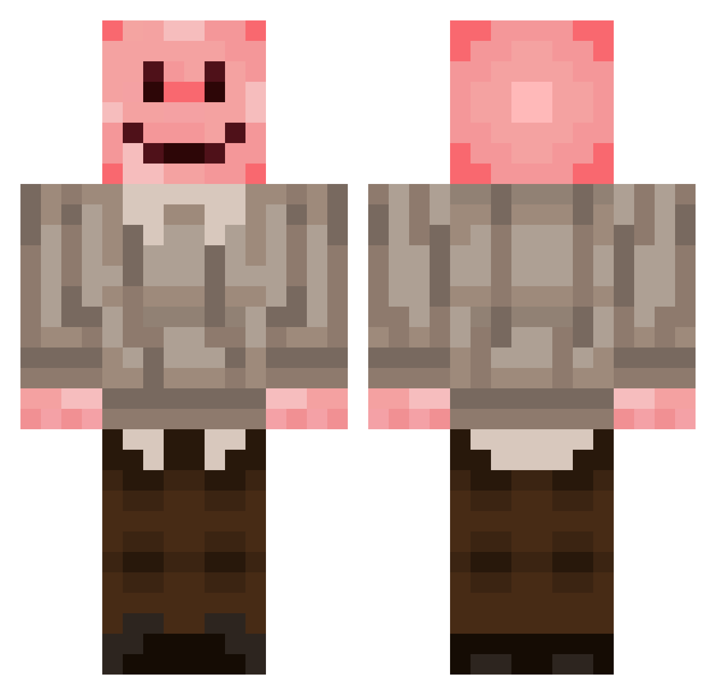 mr_glas Minecraft skin, front and back view