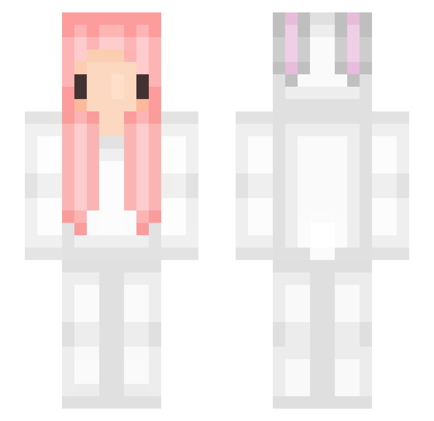hamamei Minecraft skin, front and back view