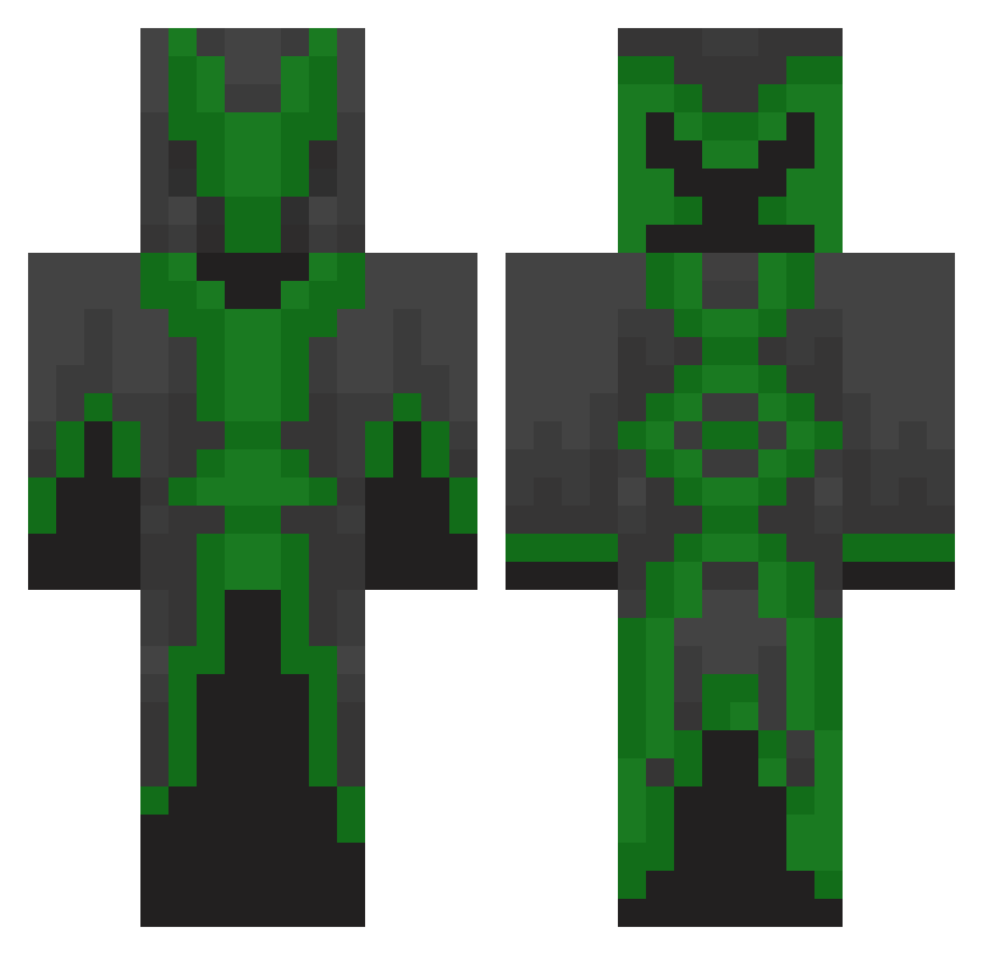 mins_0001 Minecraft skin, front and back view
