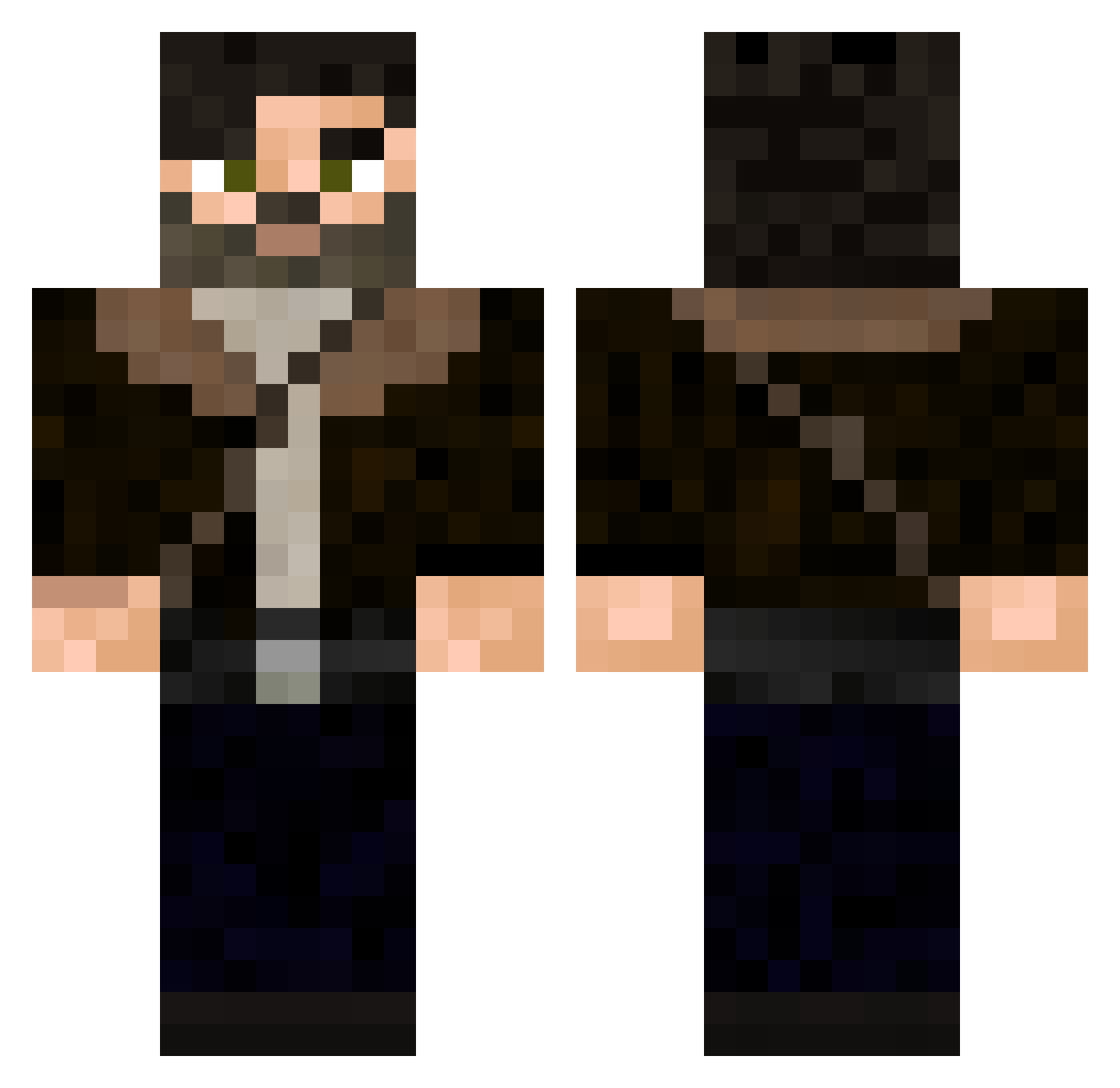 Andre_GamesPT Minecraft skin, front and back view