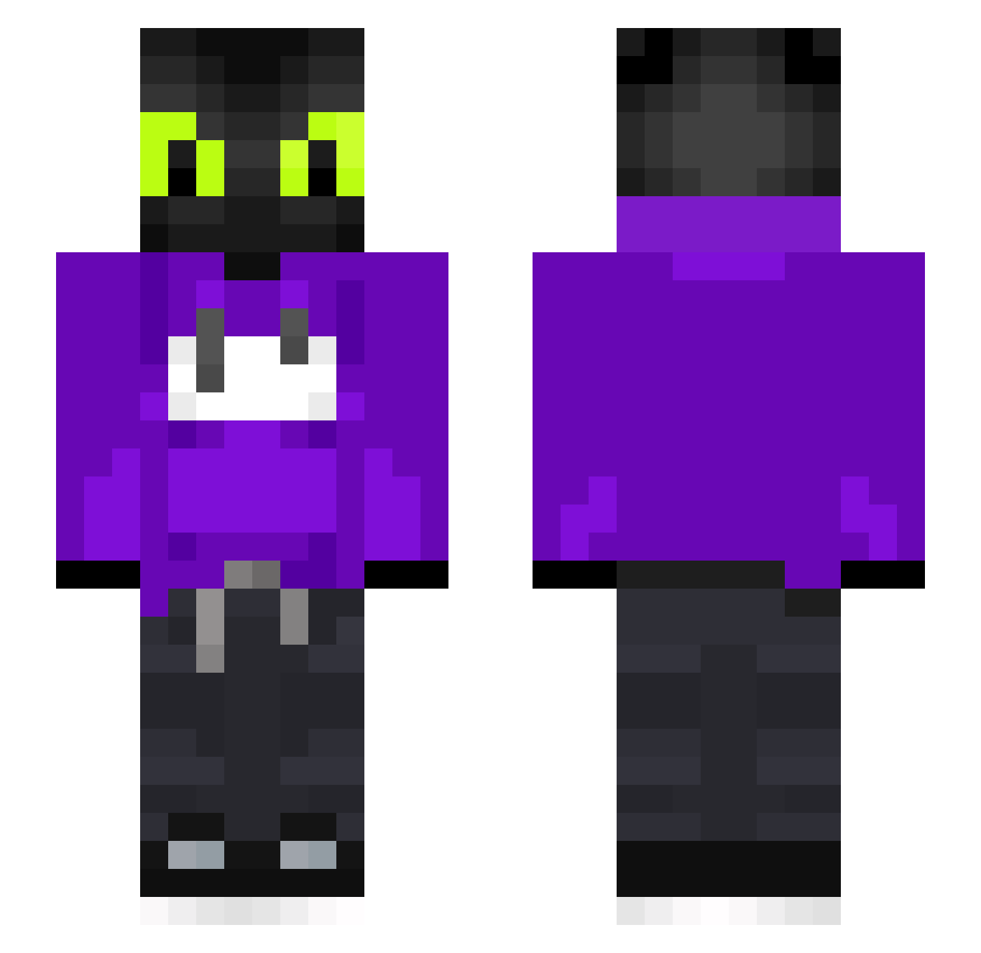 TheXiuZZZ Minecraft skin, front and back view
