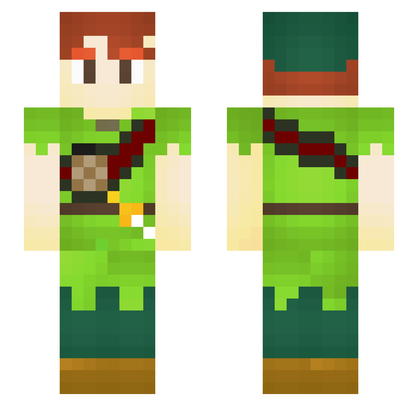 Petepan_ Minecraft skin, front and back view