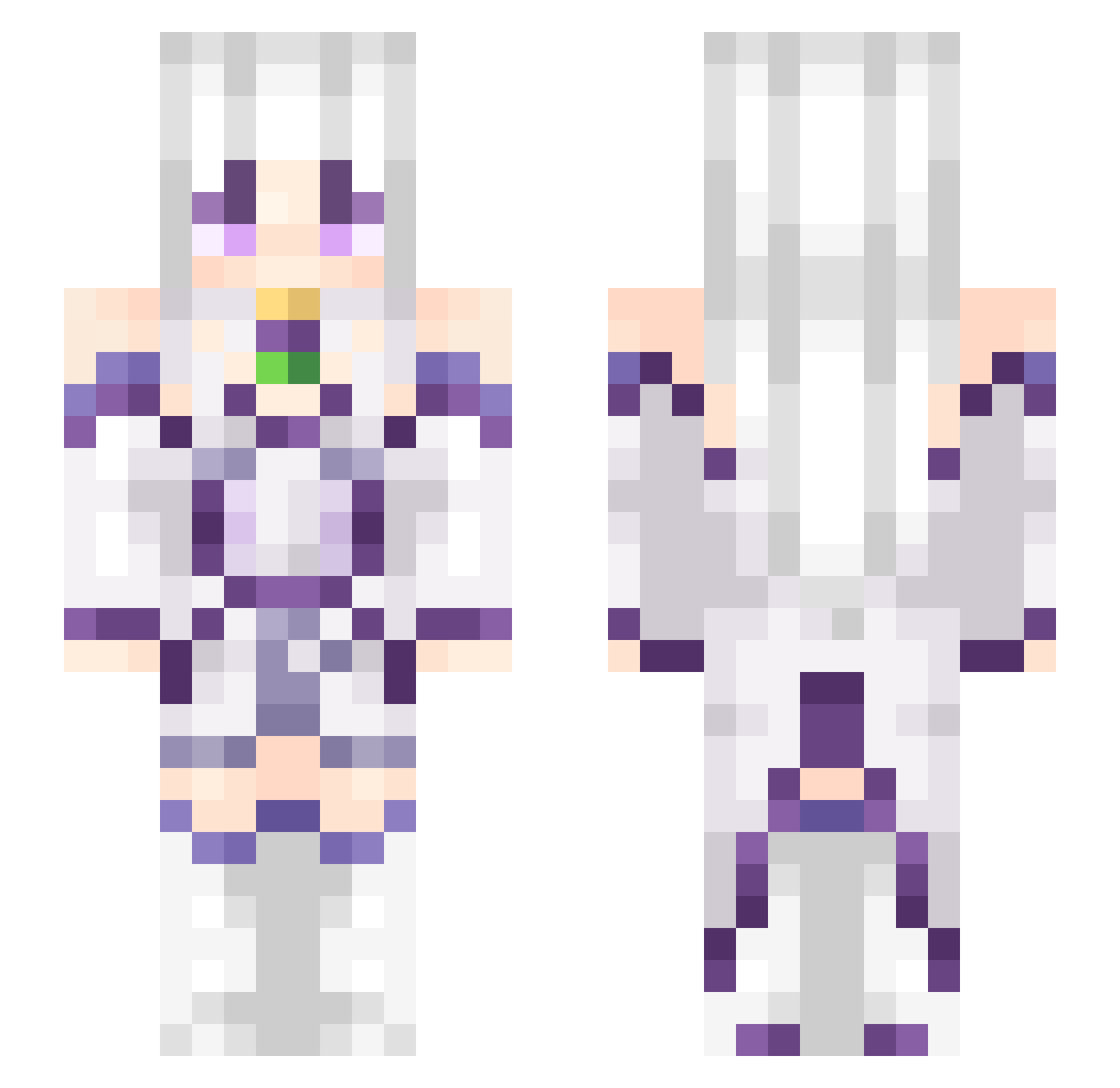 Hyakkimaru5 Minecraft skin, front and back view