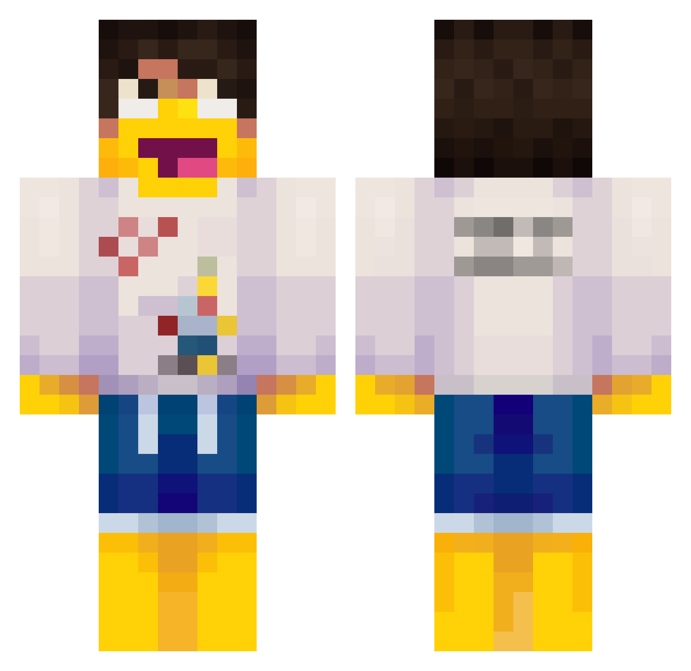 takou_ Minecraft skin, front and back view