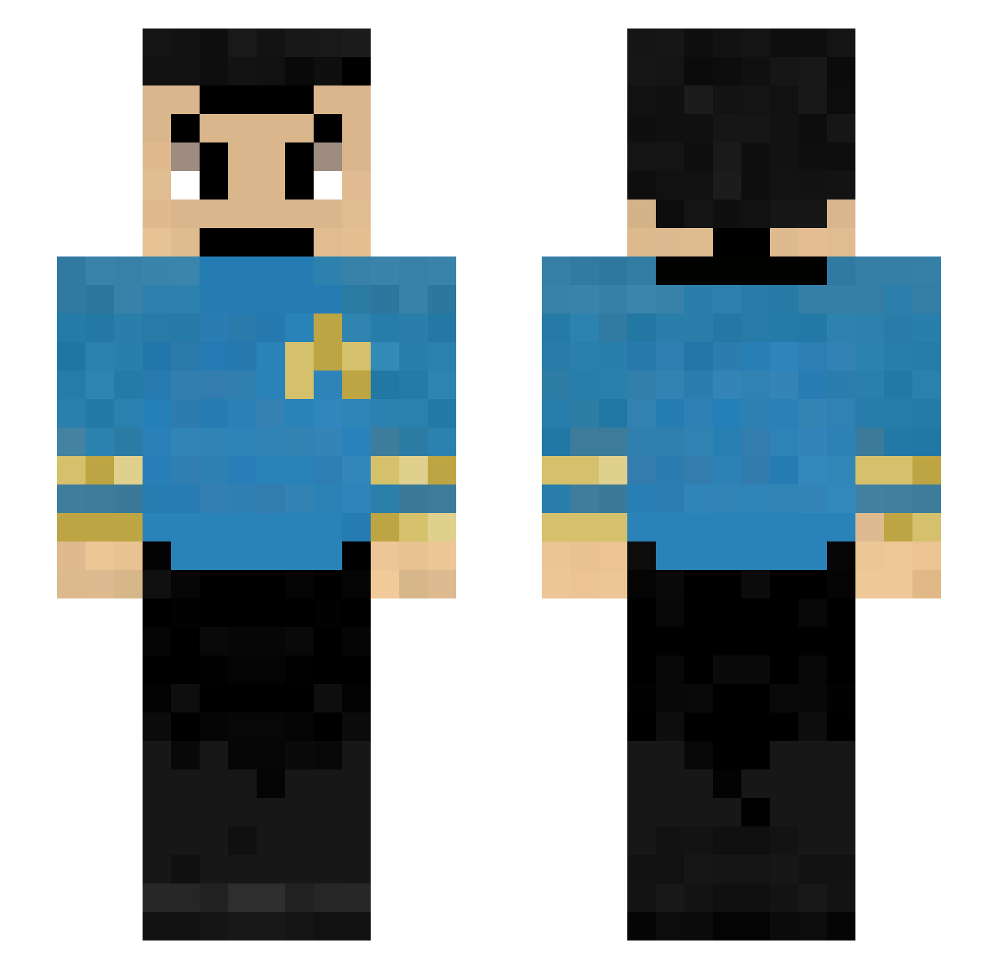 _anndroid_ Minecraft skin, front and back view