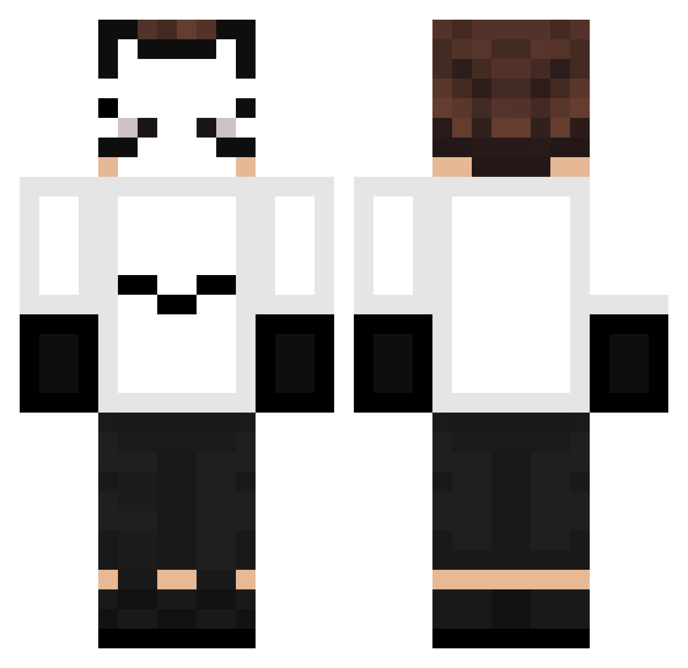 dd124 Minecraft skin, front and back view