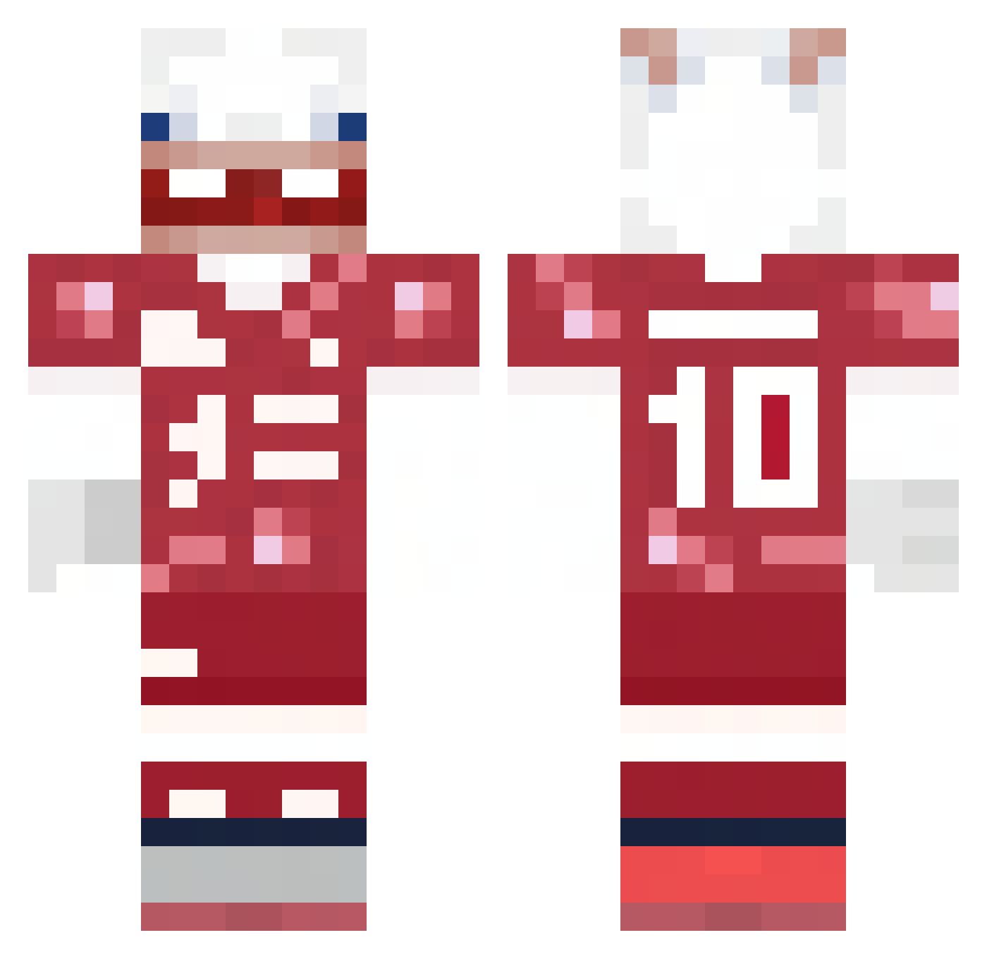 zFlick Minecraft skin, front and back view