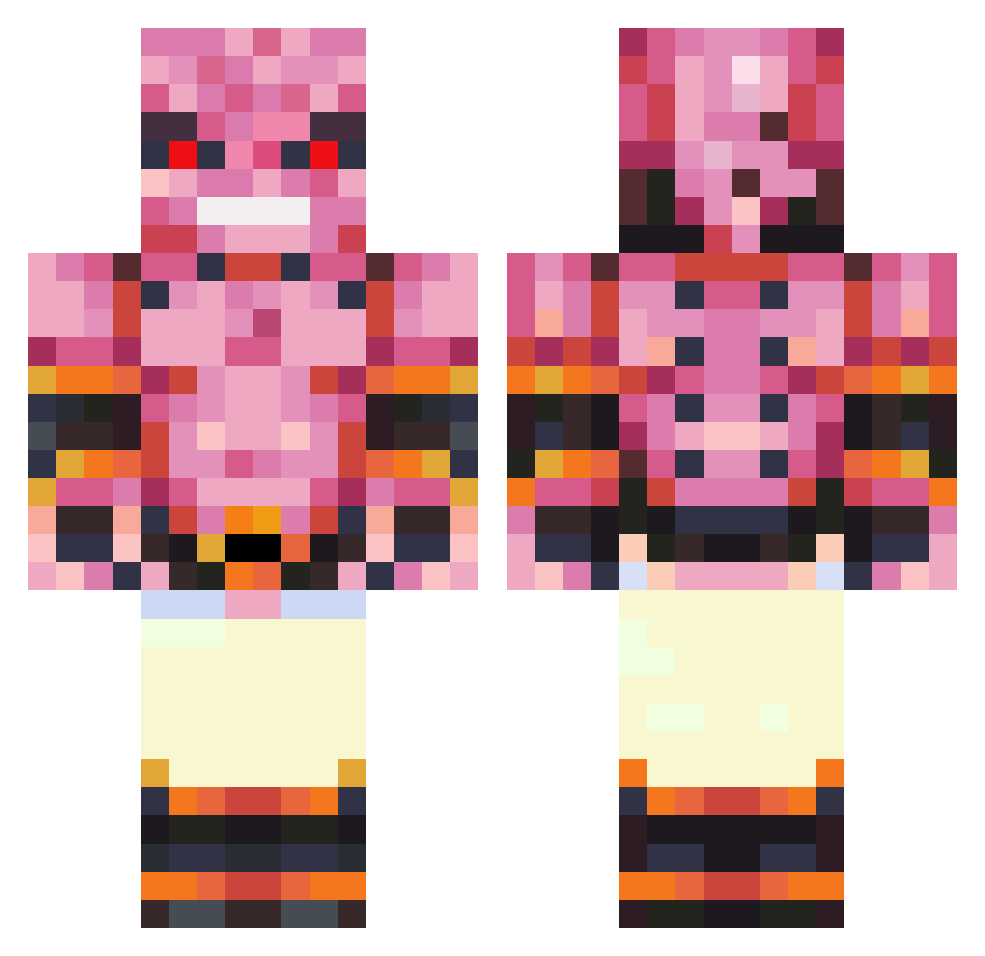 Buu_boi Minecraft skin, front and back view