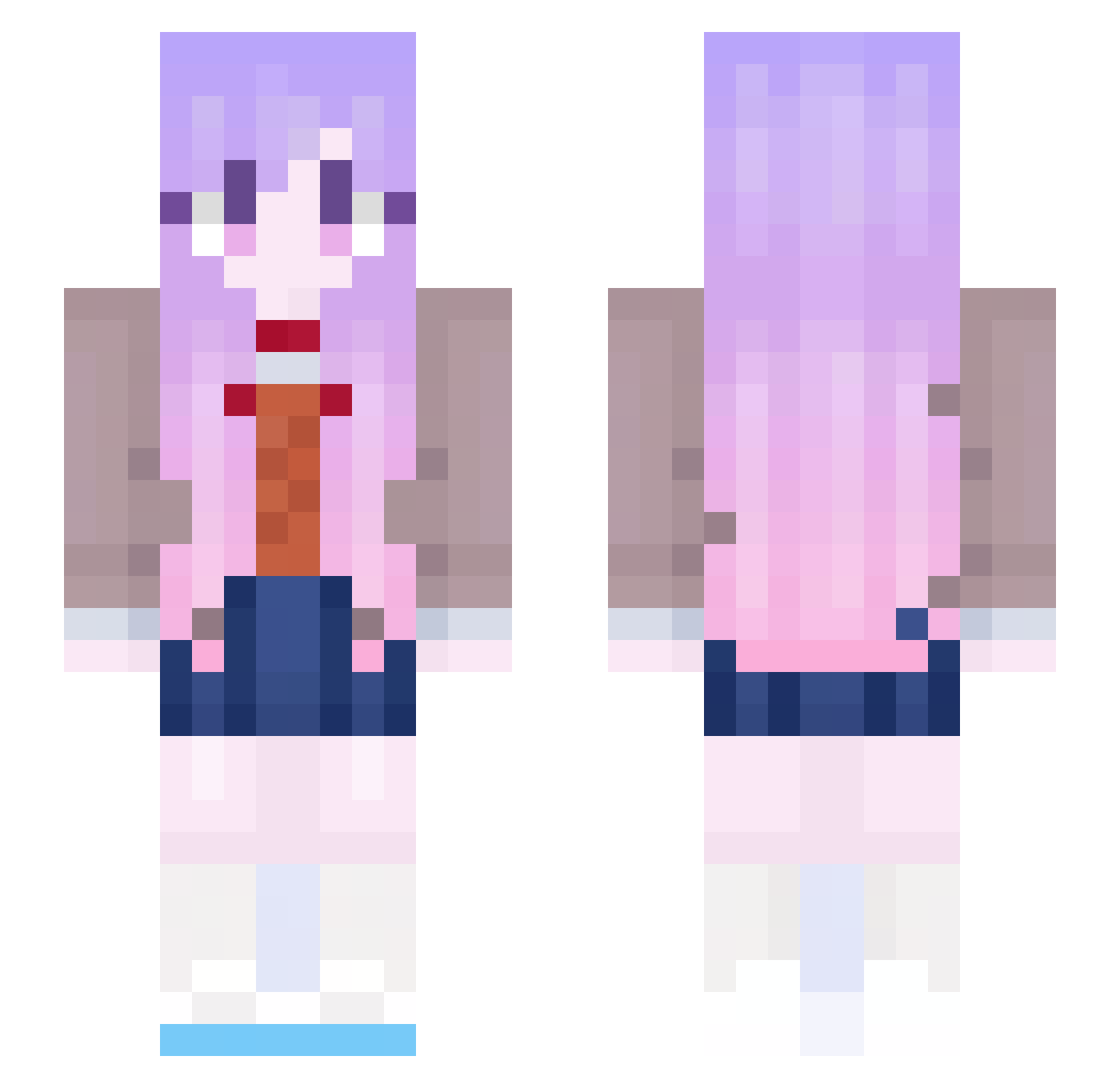 truspa Minecraft skin, front and back view