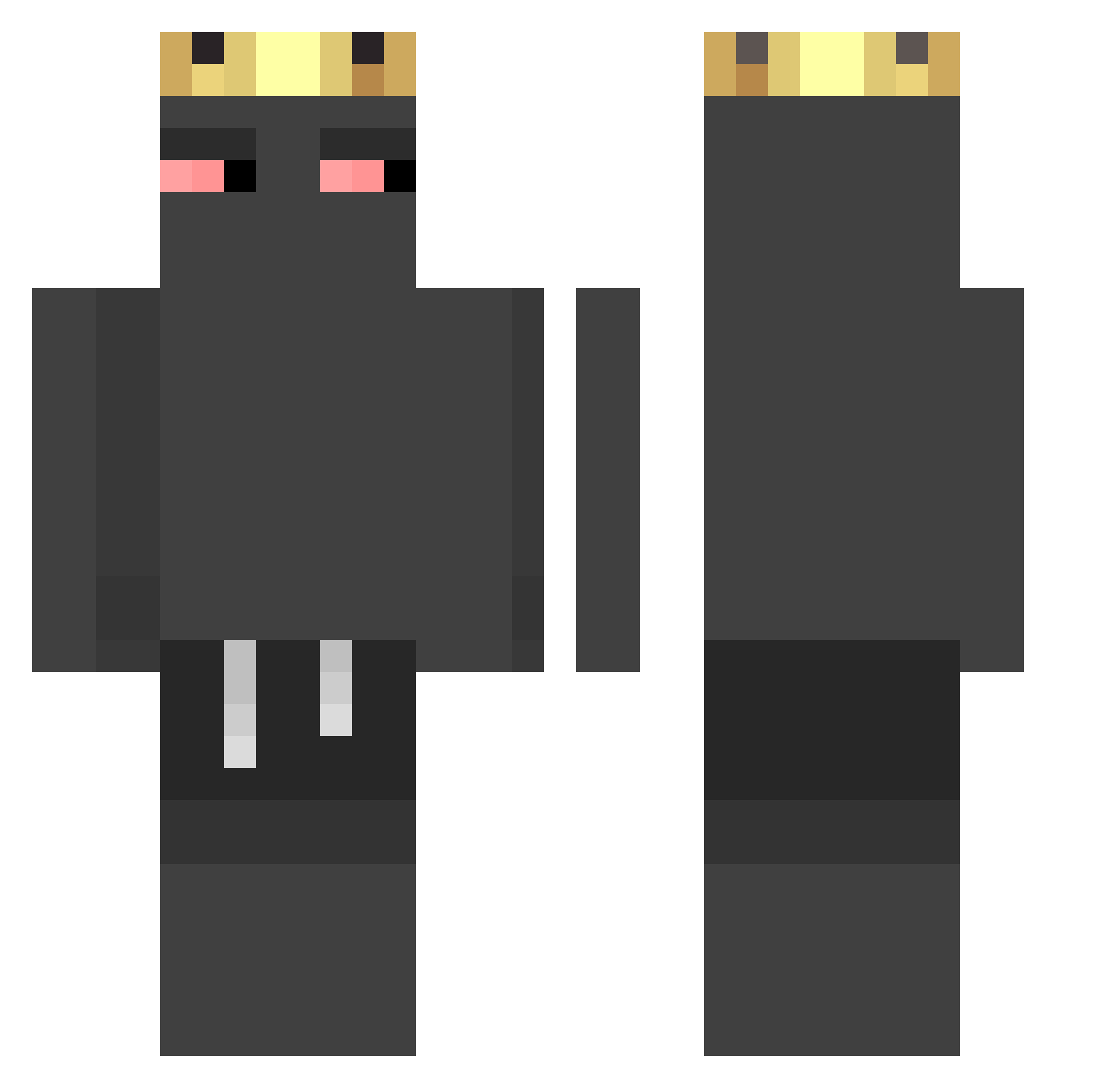 EBOLAvsCORONA Minecraft skin, front and back view
