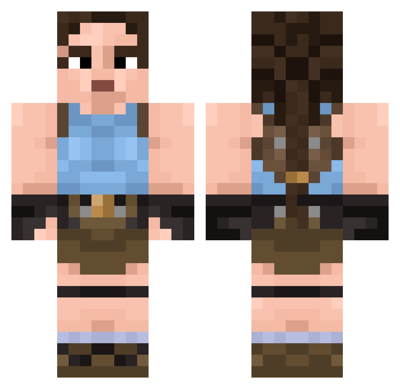 Akiborukun Minecraft skin, front and back view