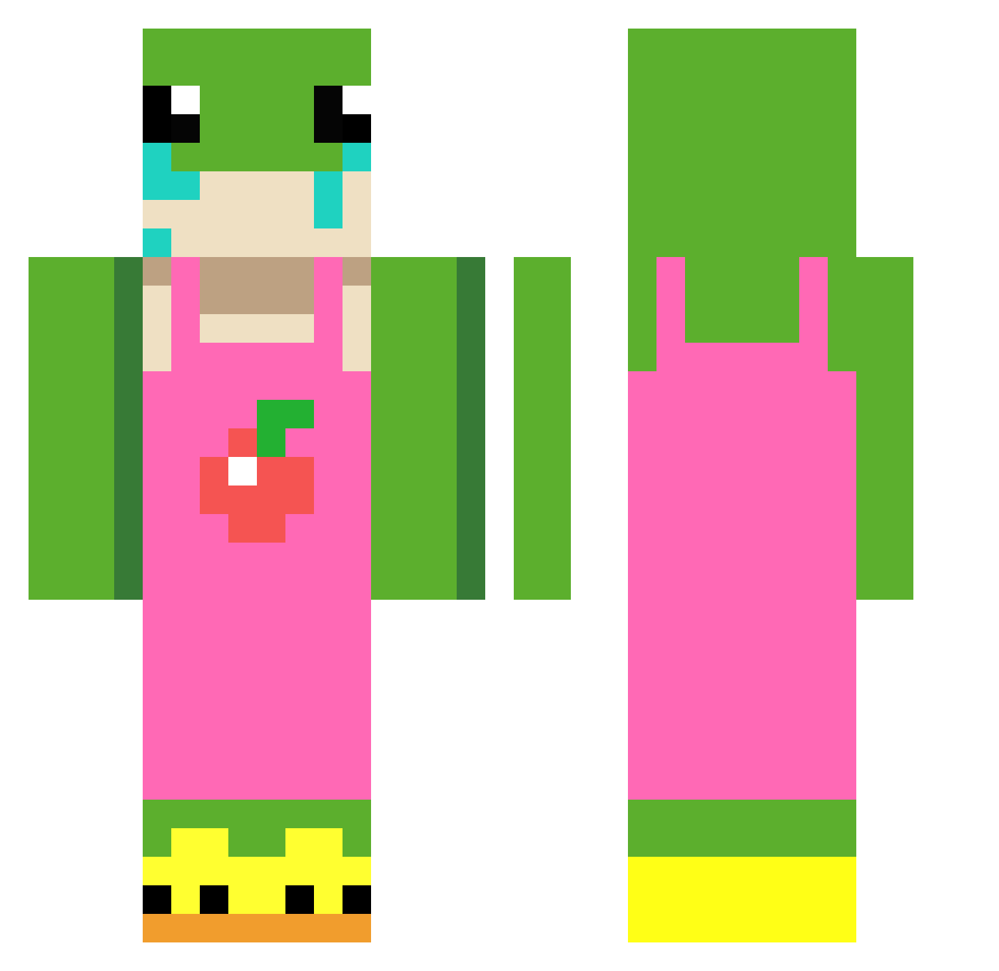 PvPLegend69 Minecraft skin, front and back view
