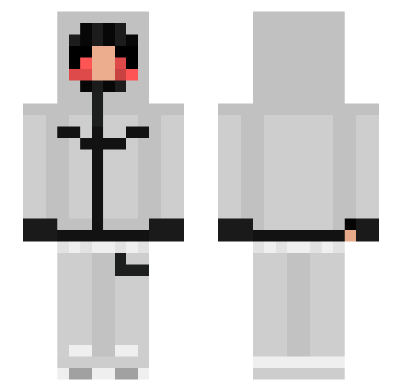 RacloChomeur Minecraft skin, front and back view