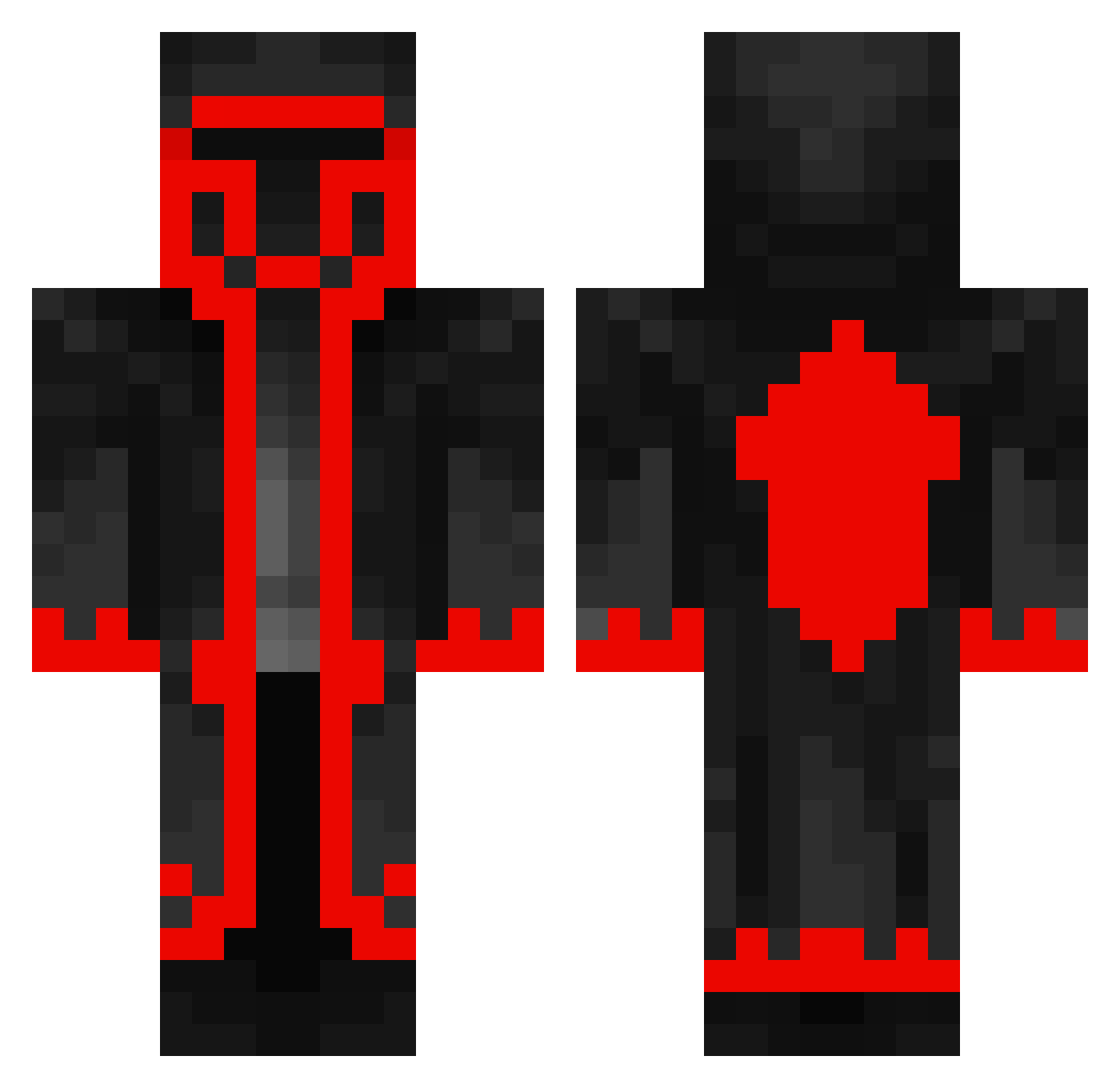 He_ron Minecraft skin, front and back view