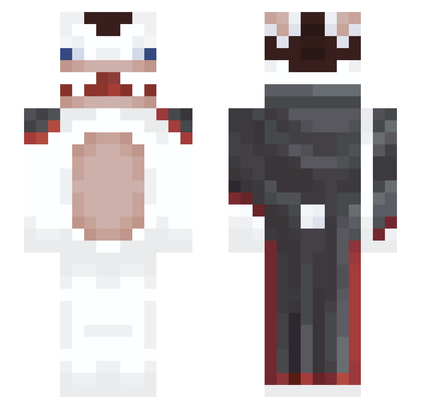 abwaham Minecraft skin, front and back view