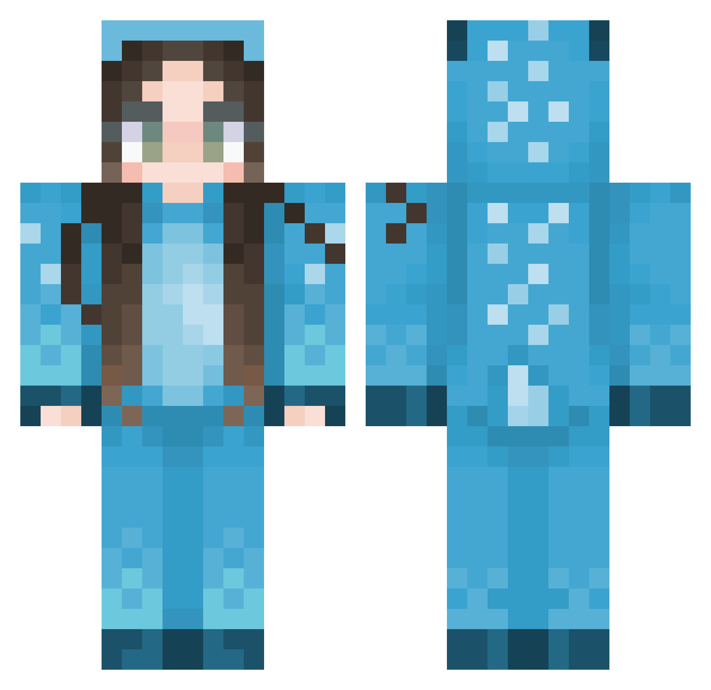 pave1350 Minecraft skin, front and back view