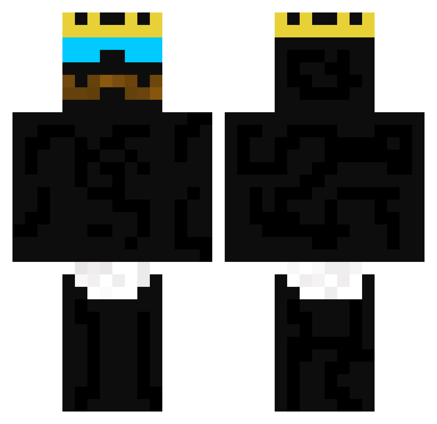 aef1 Minecraft skin, front and back view
