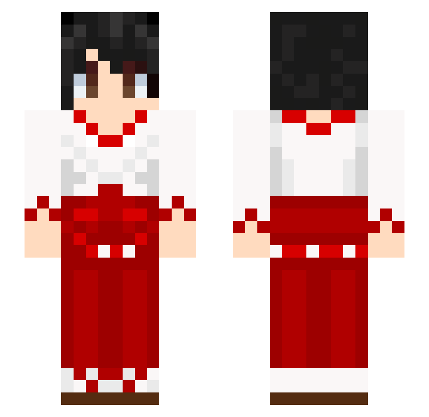ckozmo Minecraft skin, front and back view