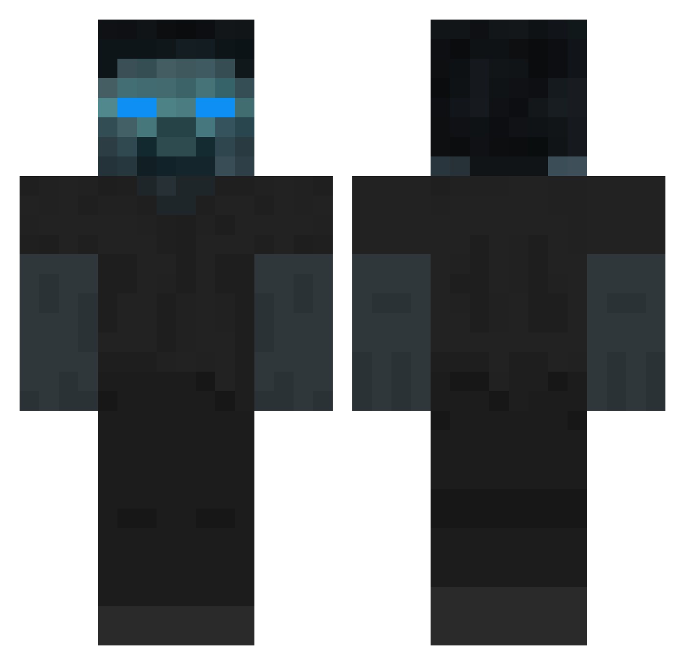 tausendeuro Minecraft skin, front and back view