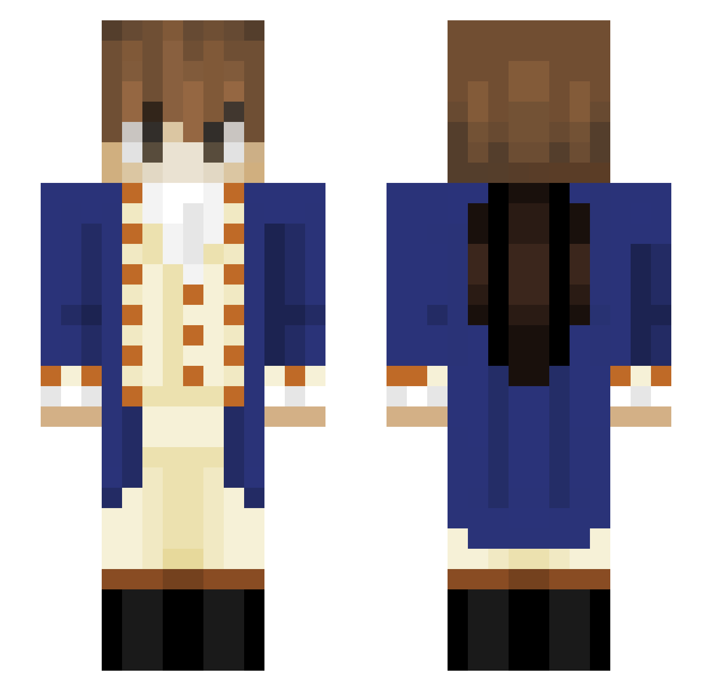 Donfilipo Minecraft skin, front and back view