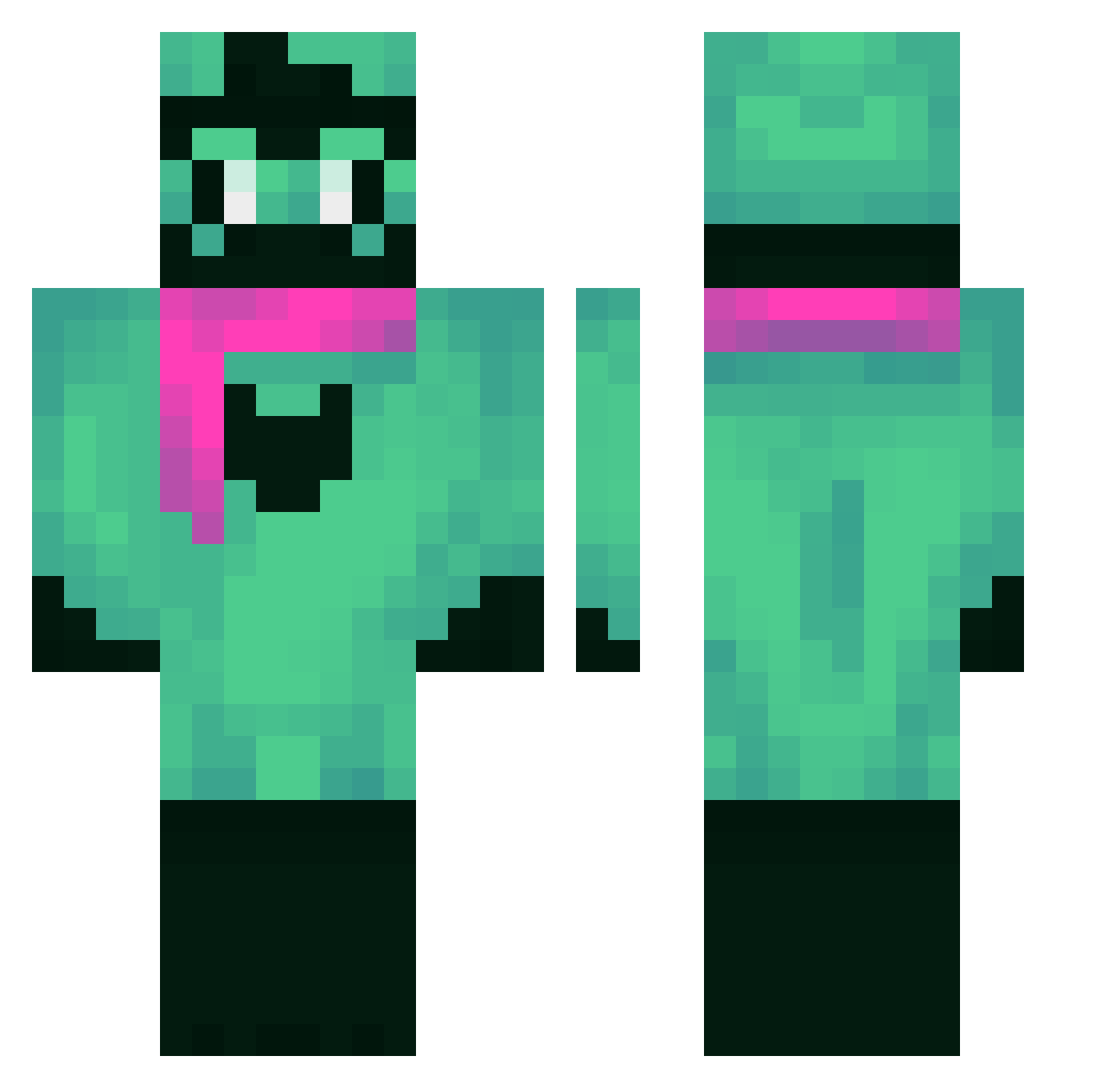 Groot303 Minecraft skin, front and back view
