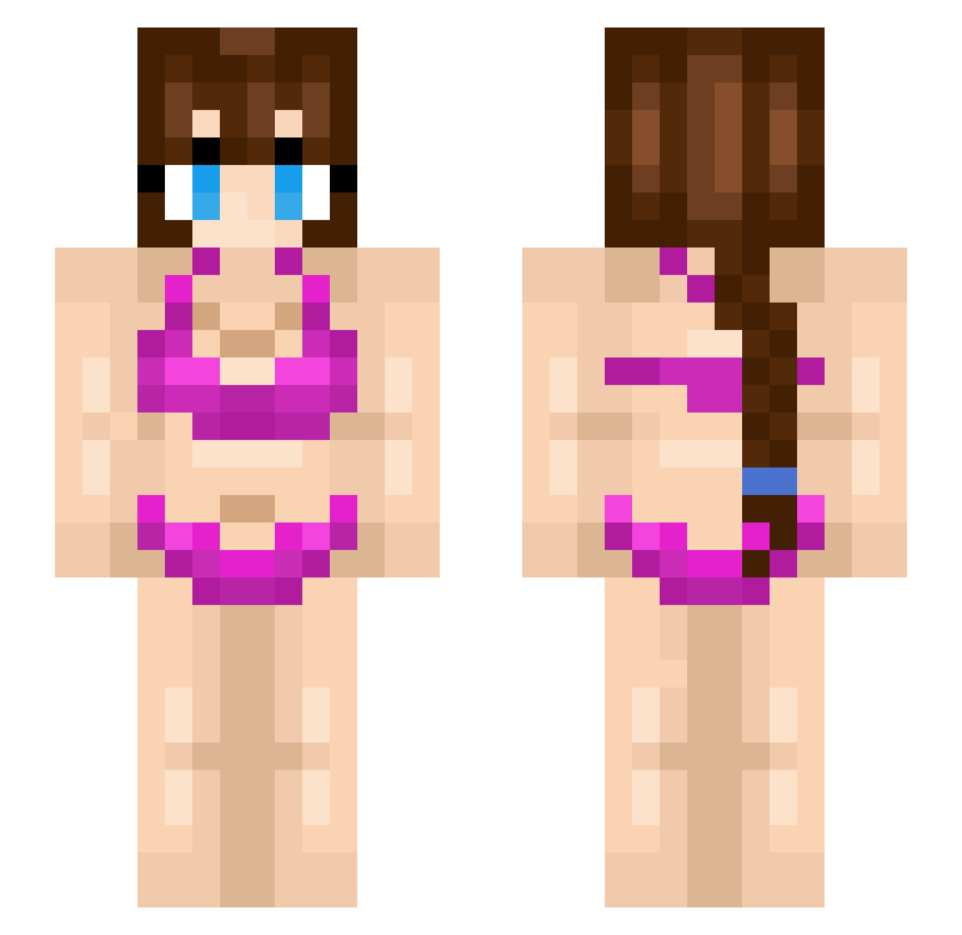 67Hannes67 Minecraft skin, front and back view