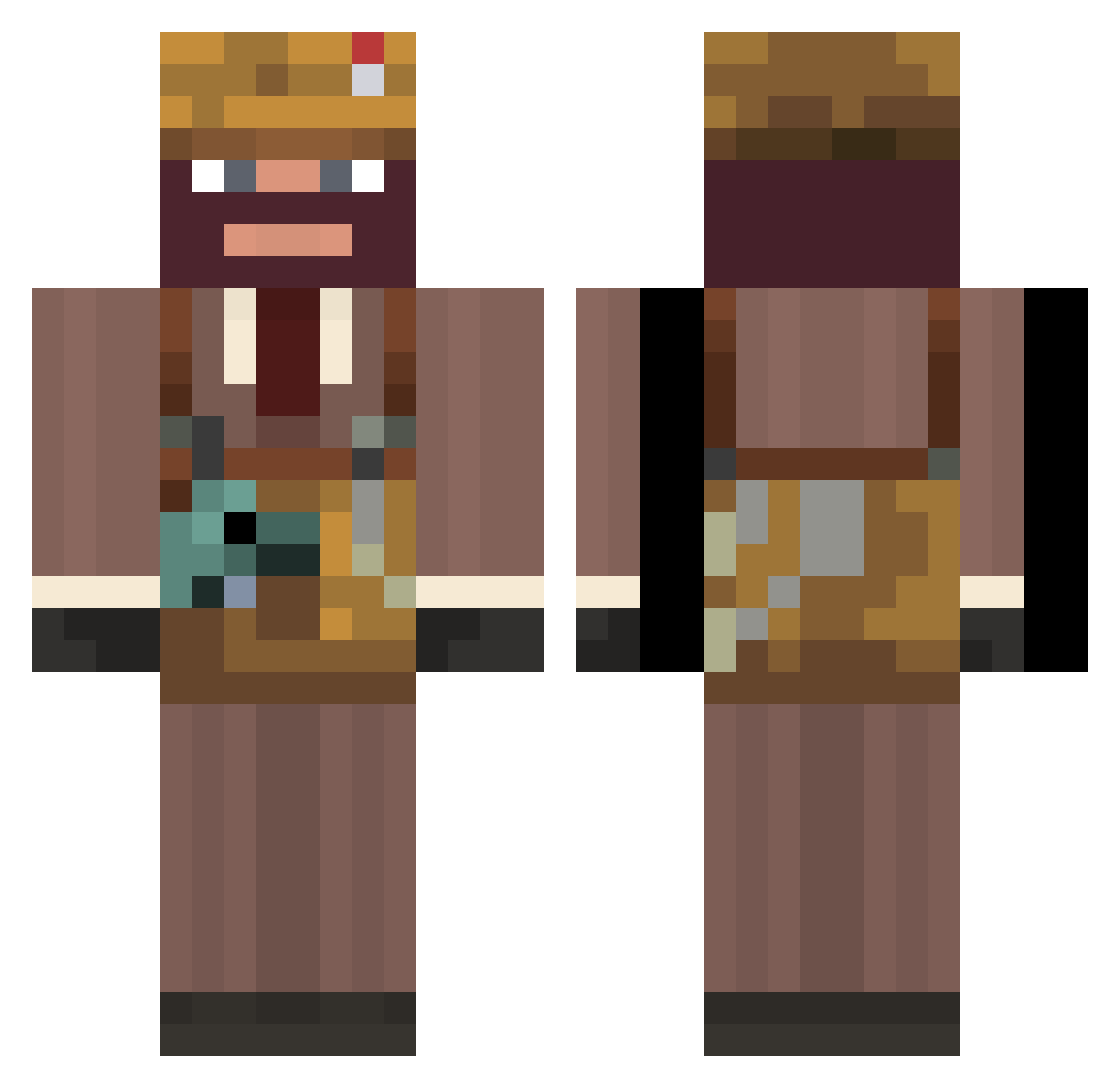EFNpromo Minecraft skin, front and back view
