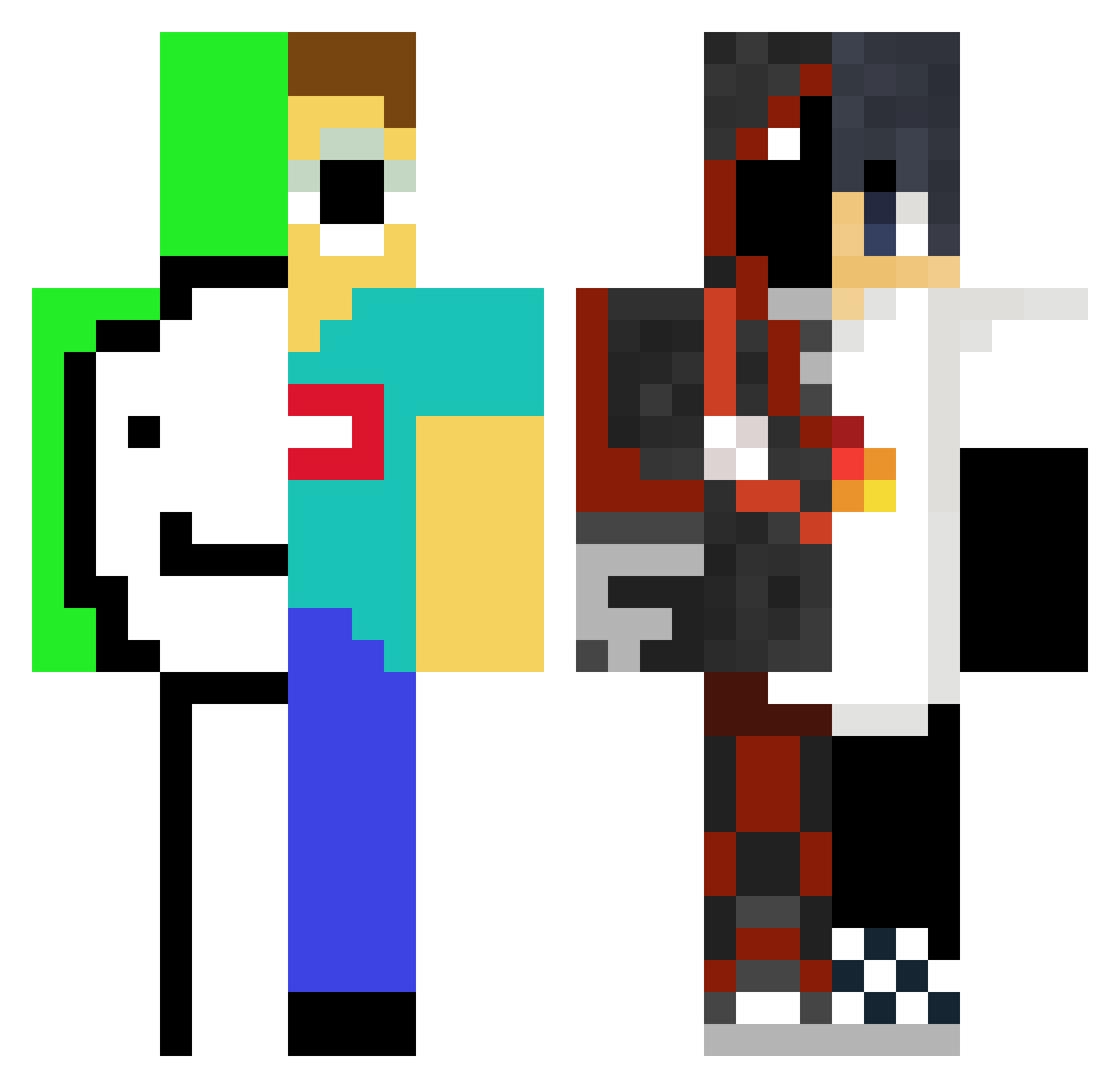 G_boy_rocket Minecraft skin, front and back view