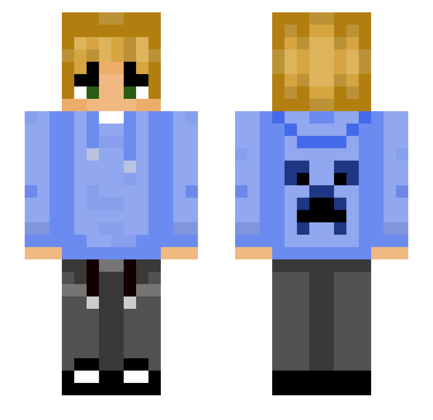 KatteWeird0 Minecraft skin, front and back view