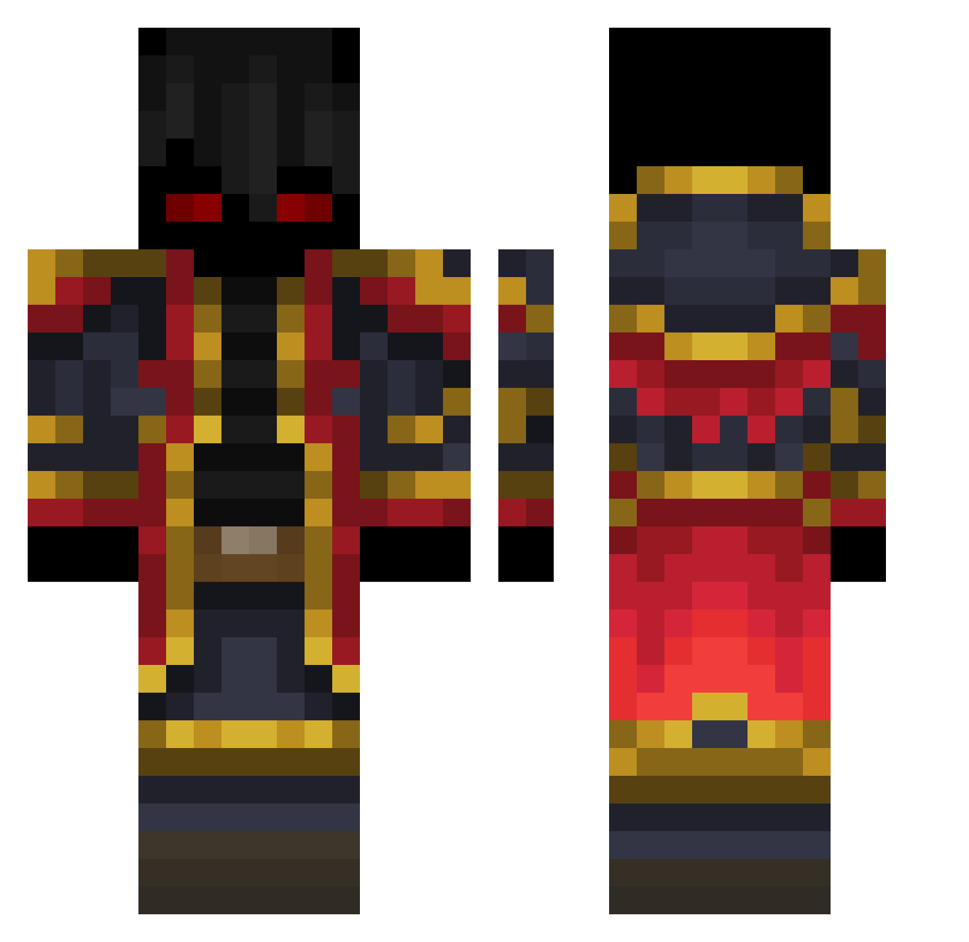 EJDIEM Minecraft skin, front and back view