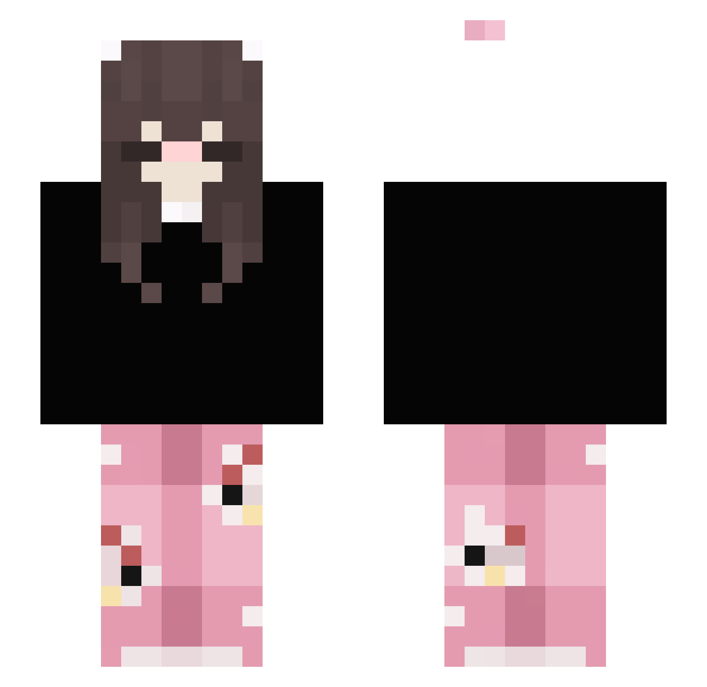 RinYamaokax Minecraft skin, front and back view