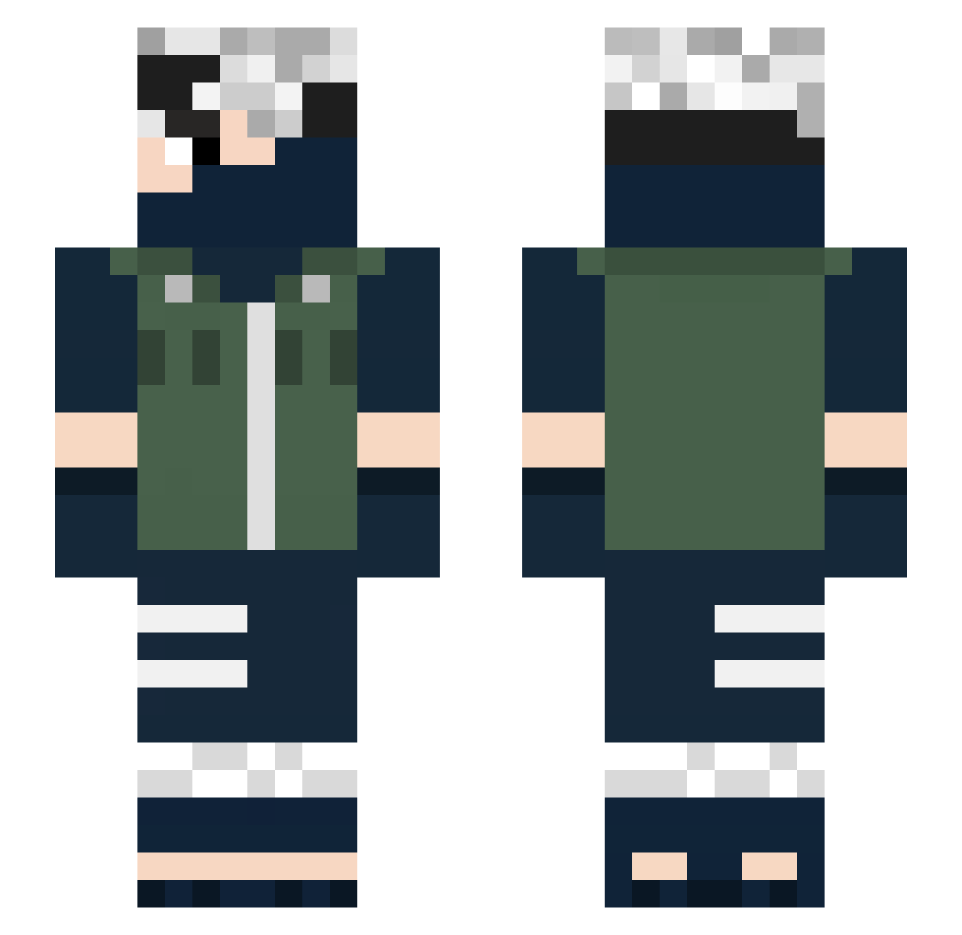 Viruscide Minecraft skin, front and back view