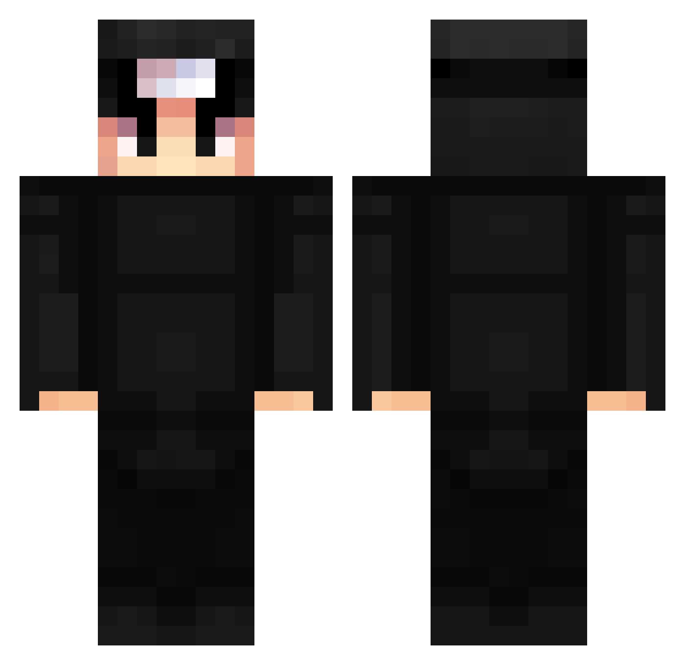 Thundermans Minecraft skin, front and back view