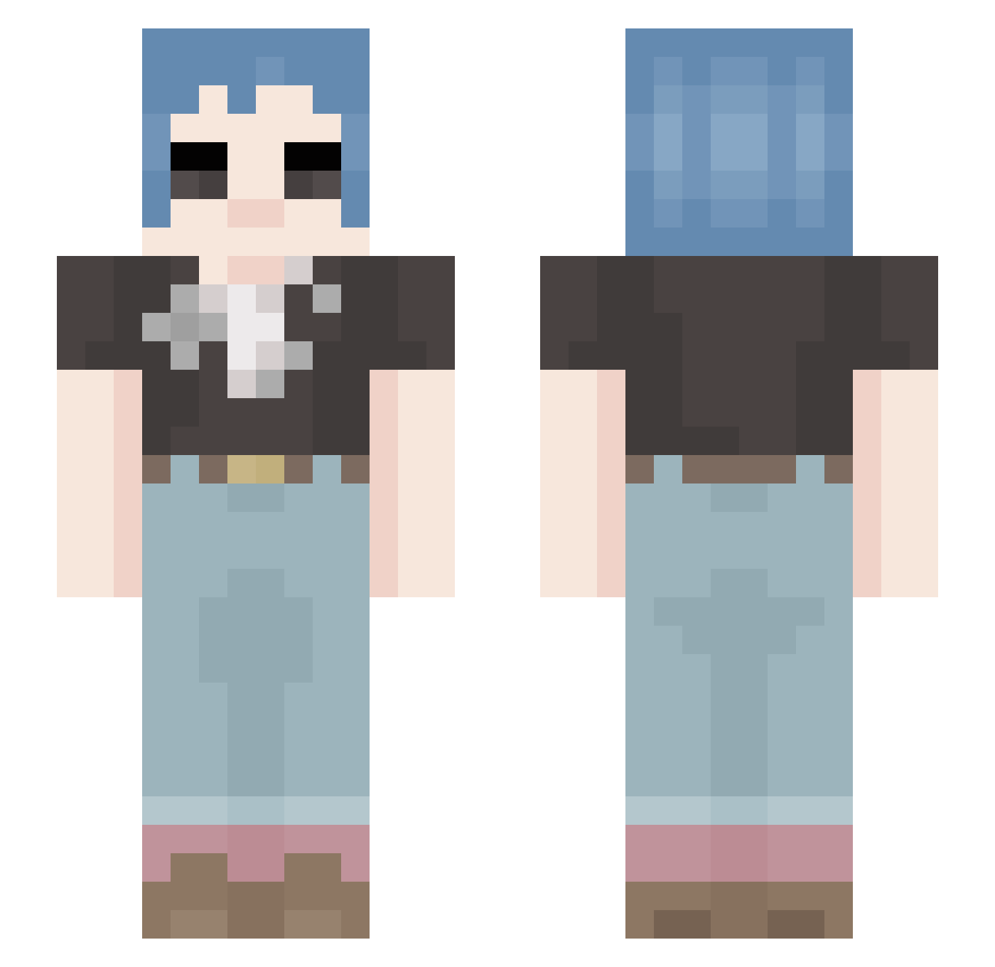 Choikawa Minecraft skin, front and back view