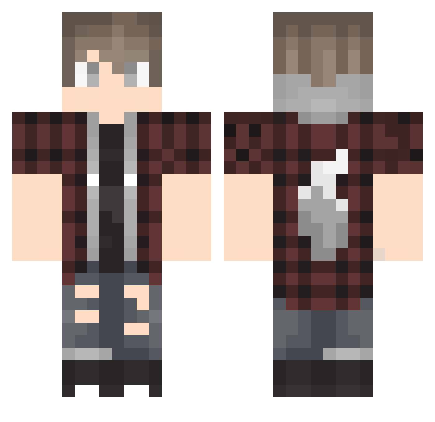 Server2 Minecraft skin, front and back view
