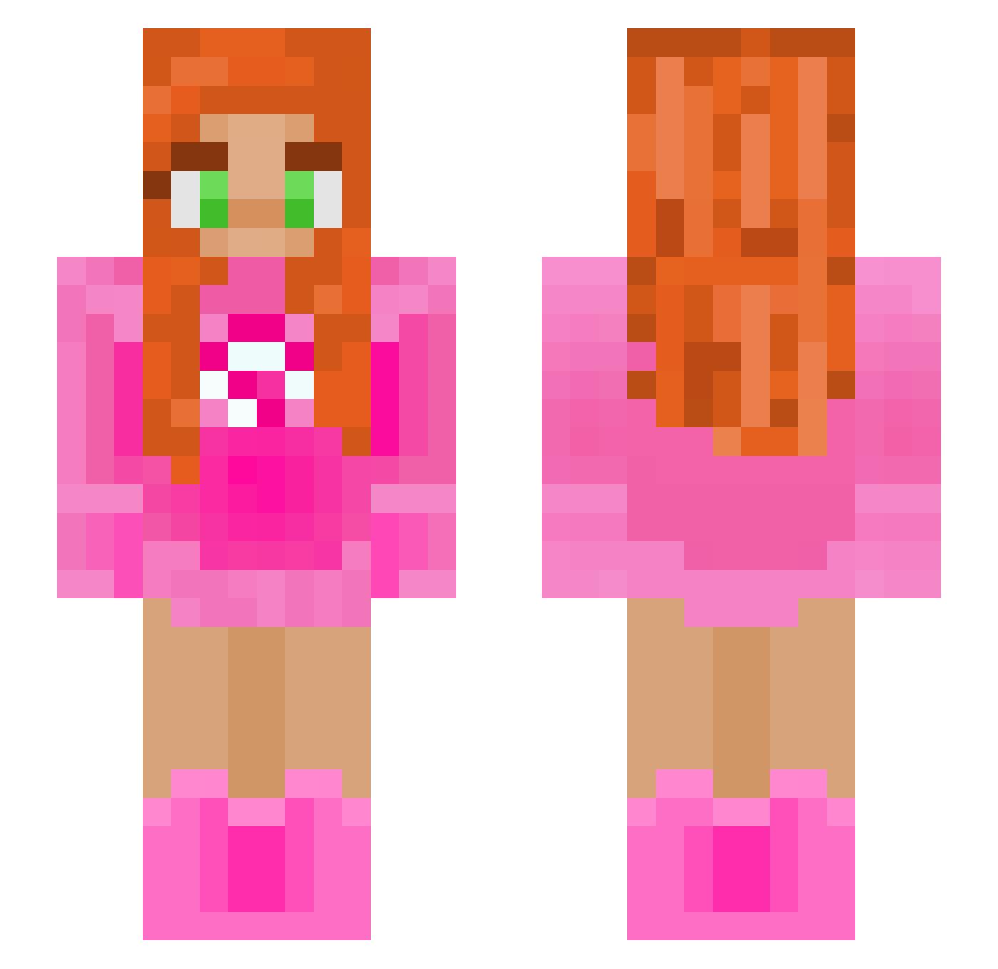 TonysMama Minecraft skin, front and back view