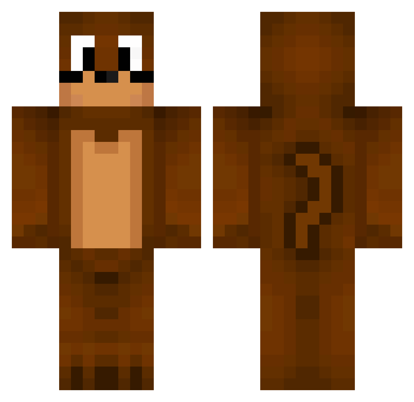 Fulquito Minecraft skin, front and back view