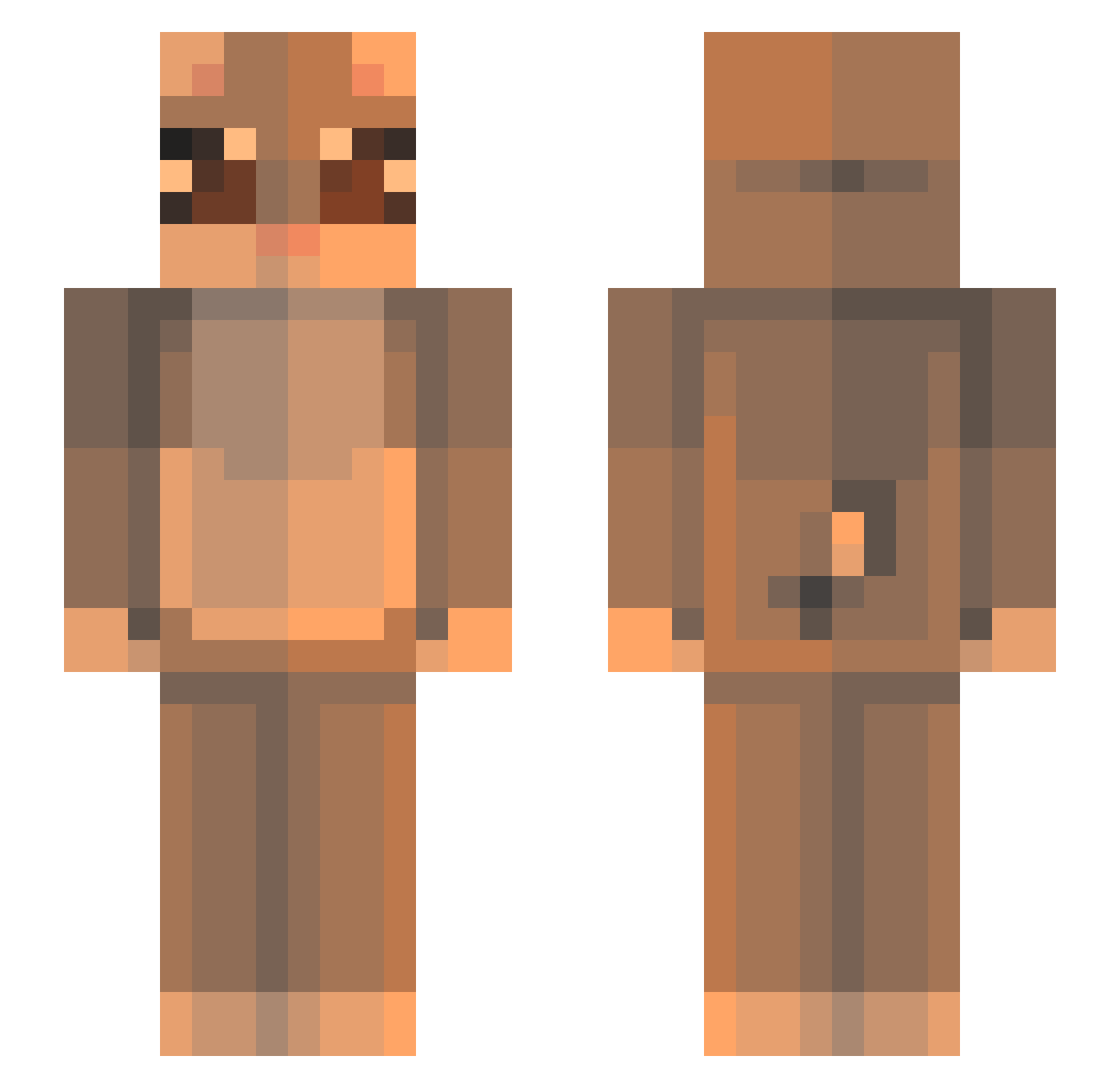 tovuh Minecraft skin, front and back view