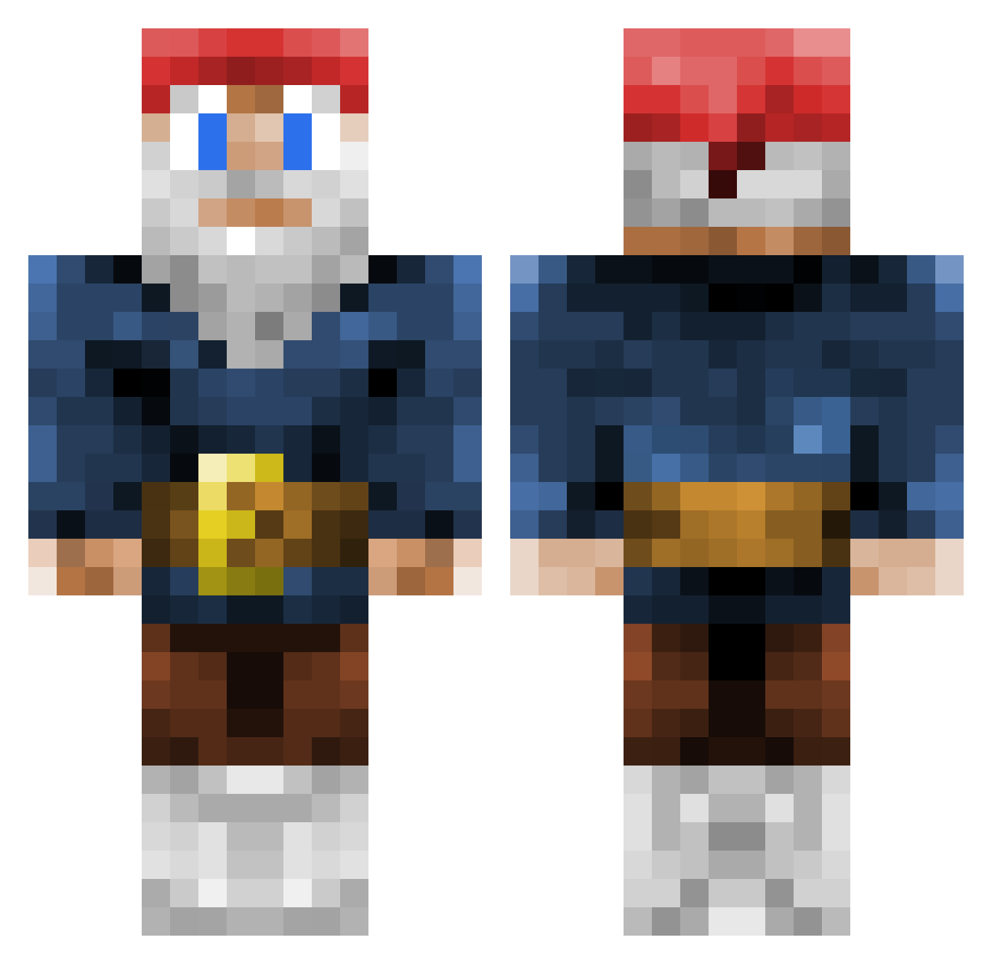 lectosa Minecraft skin, front and back view