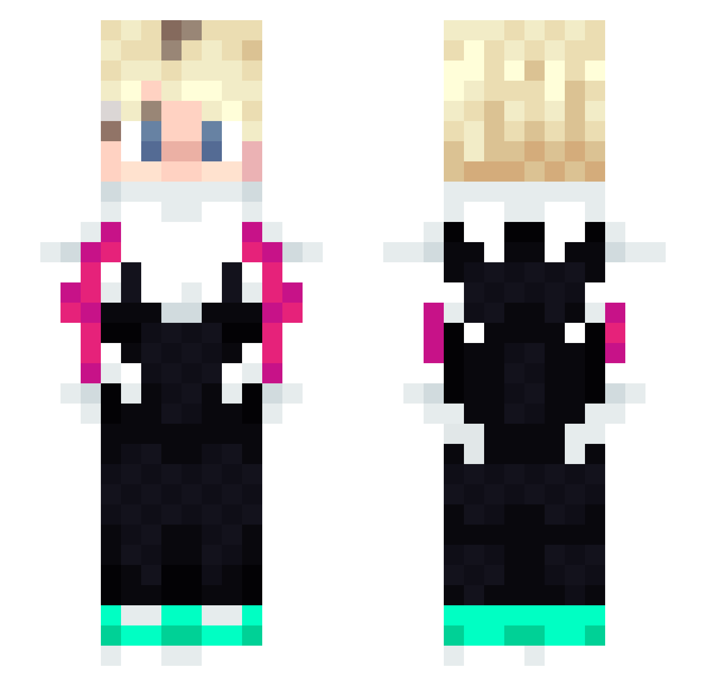 TheAlmightyObama Minecraft skin, front and back view