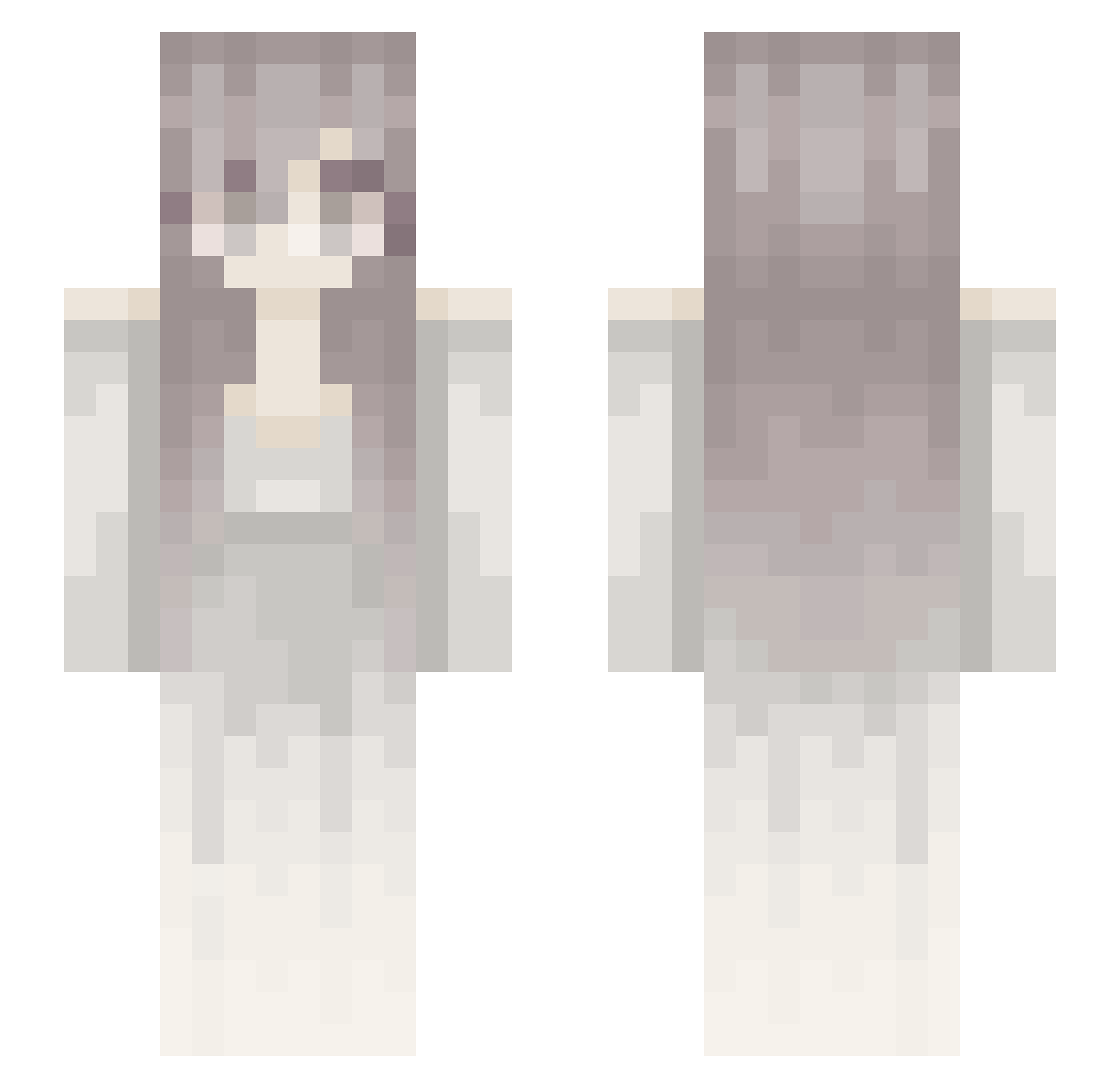 Repellant Minecraft skin, front and back view