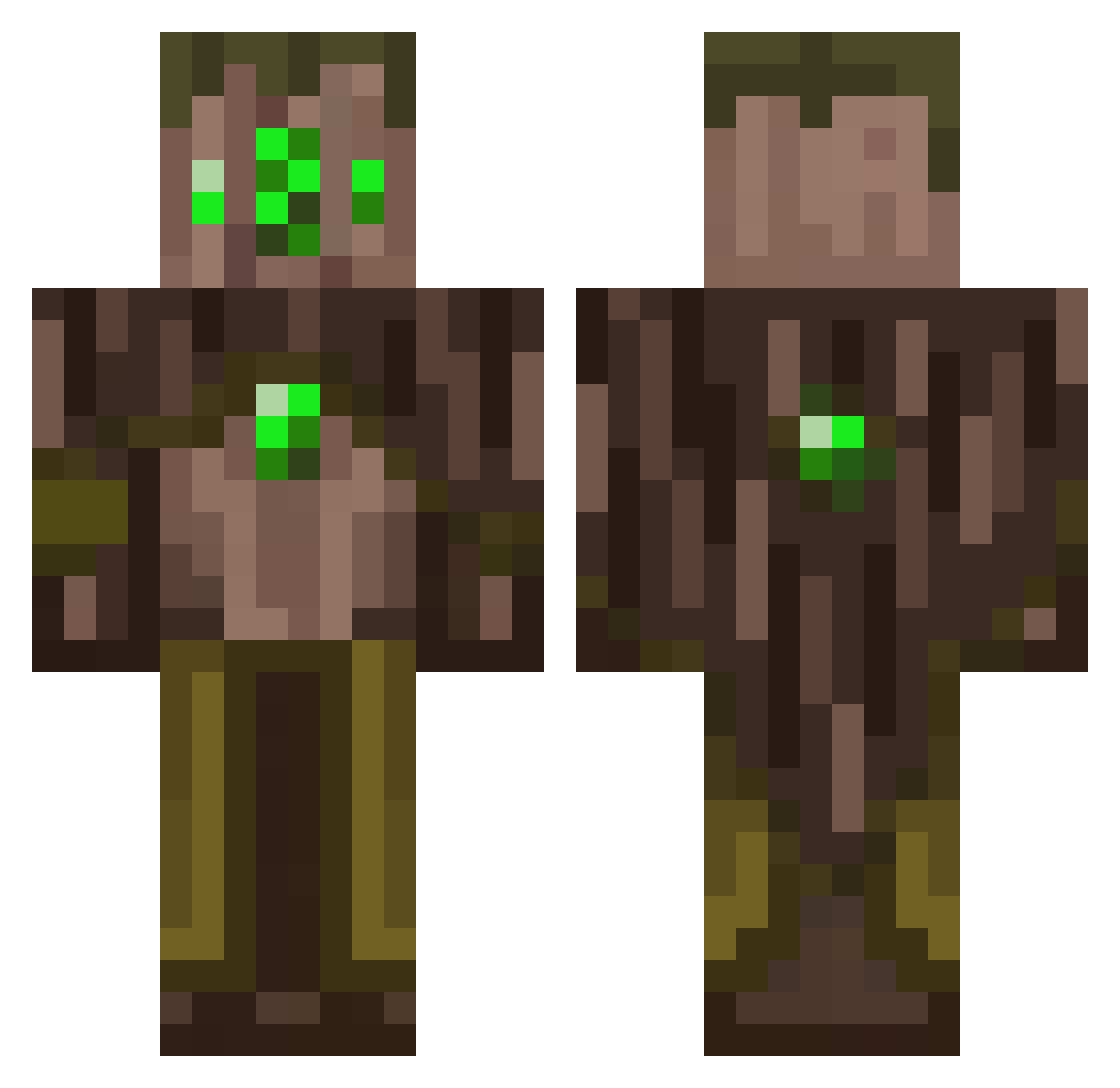 Jesdehkhem Minecraft skin, front and back view
