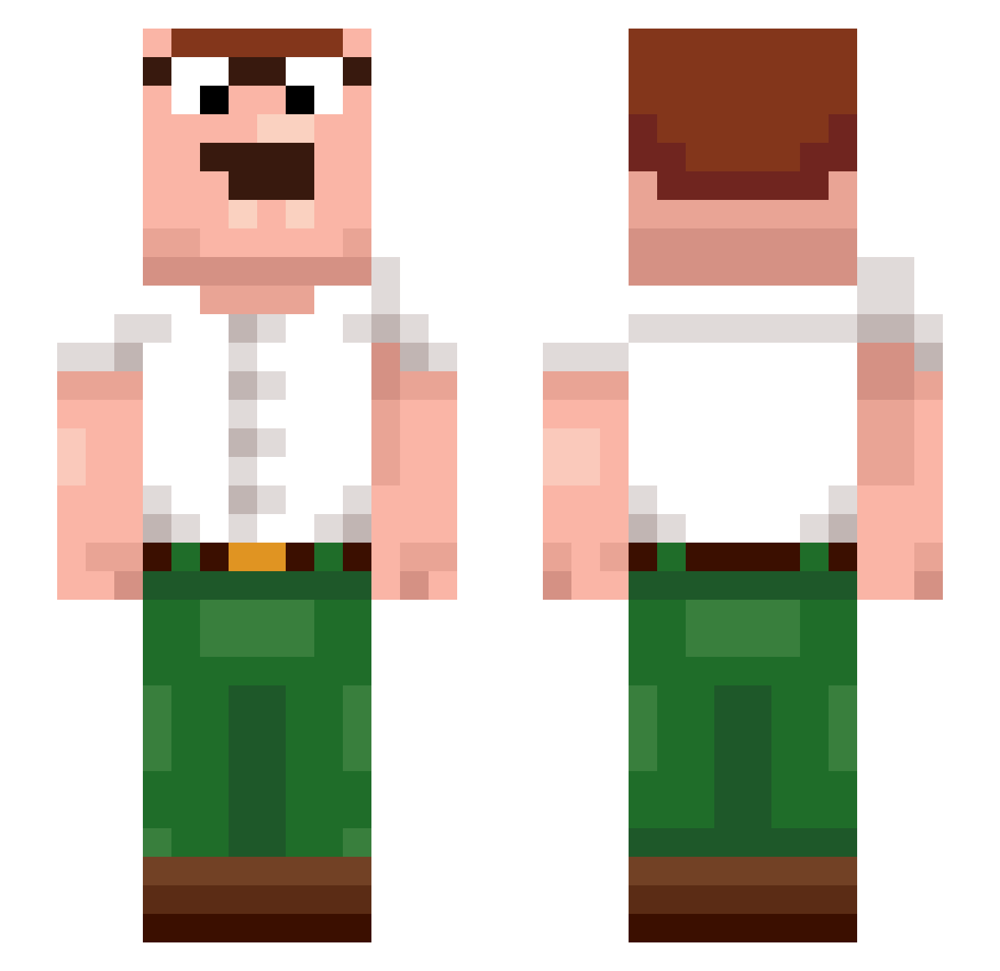 raesallo Minecraft skin, front and back view