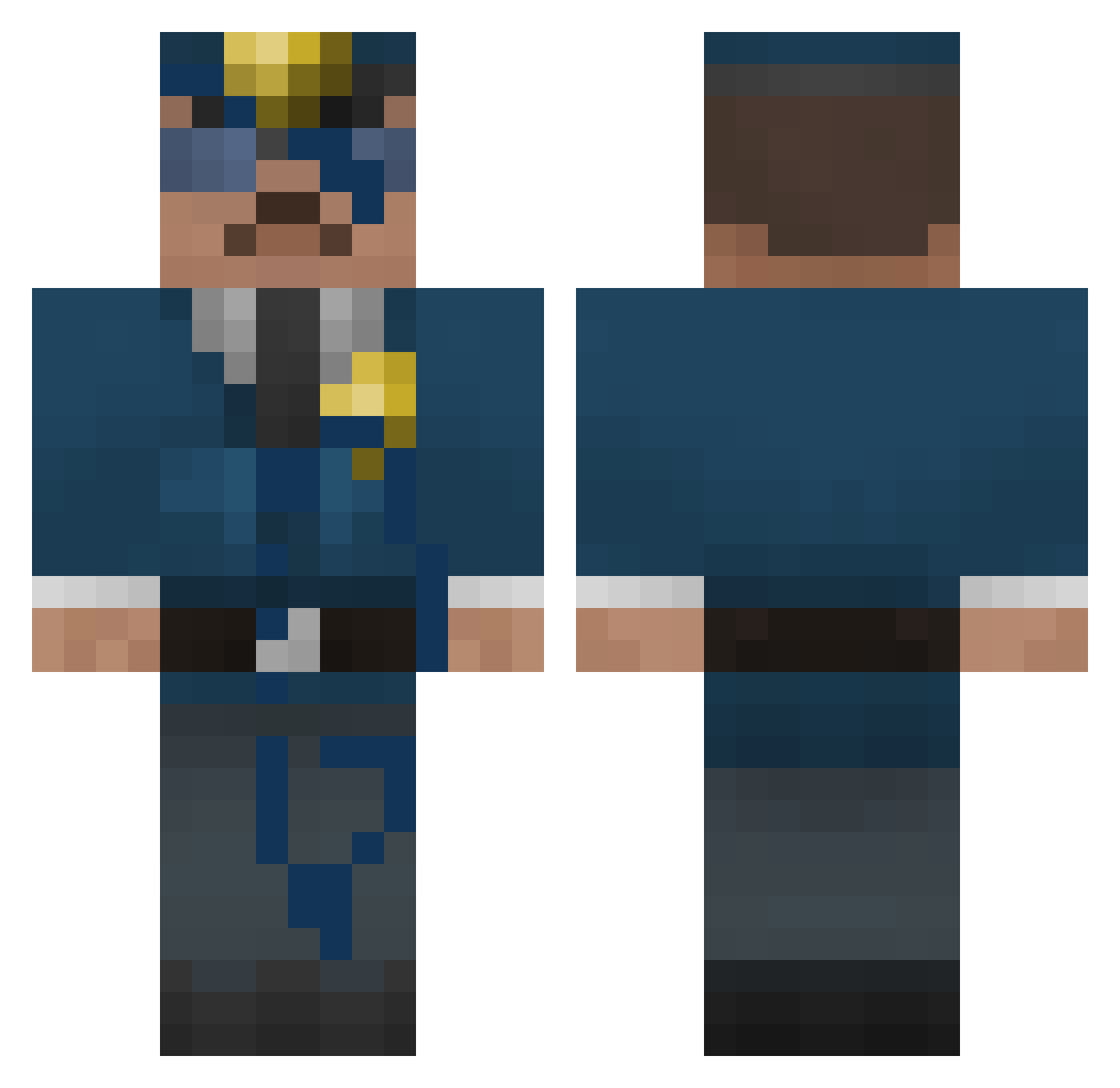 Nasser02 Minecraft skin, front and back view