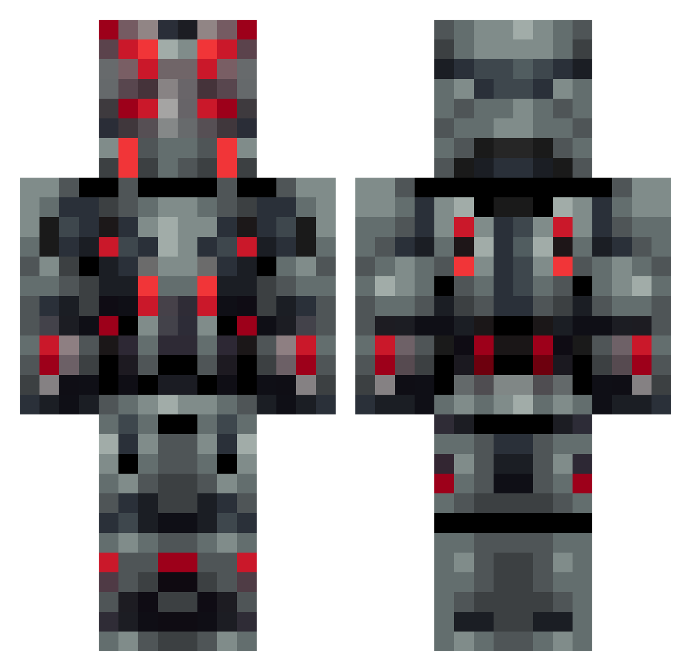 brick_____ Minecraft skin, front and back view