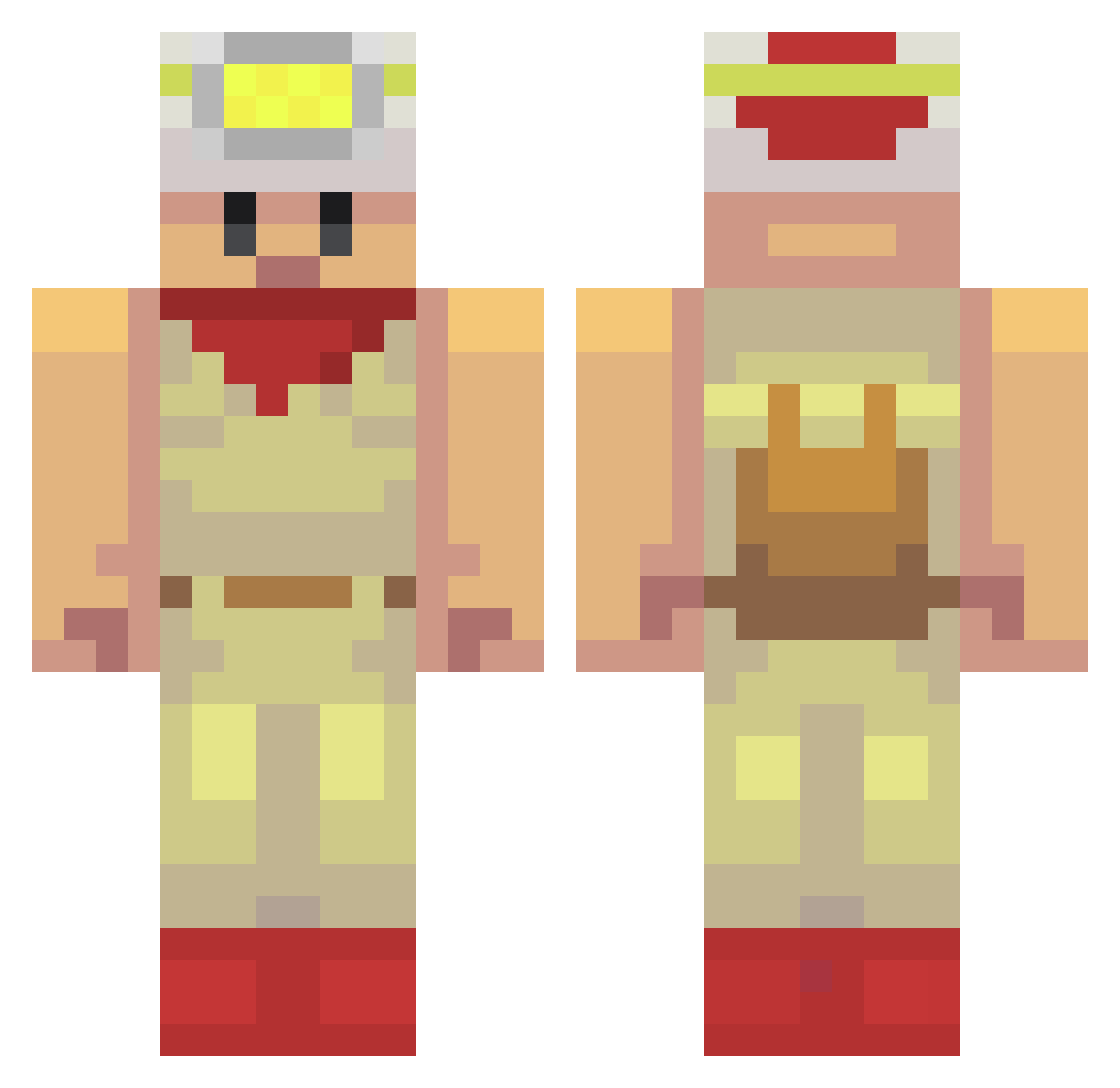 vogelsmeer Minecraft skin, front and back view