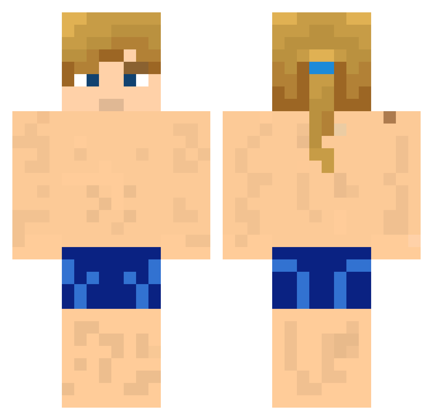 Sparking_Meteor Minecraft skin, front and back view
