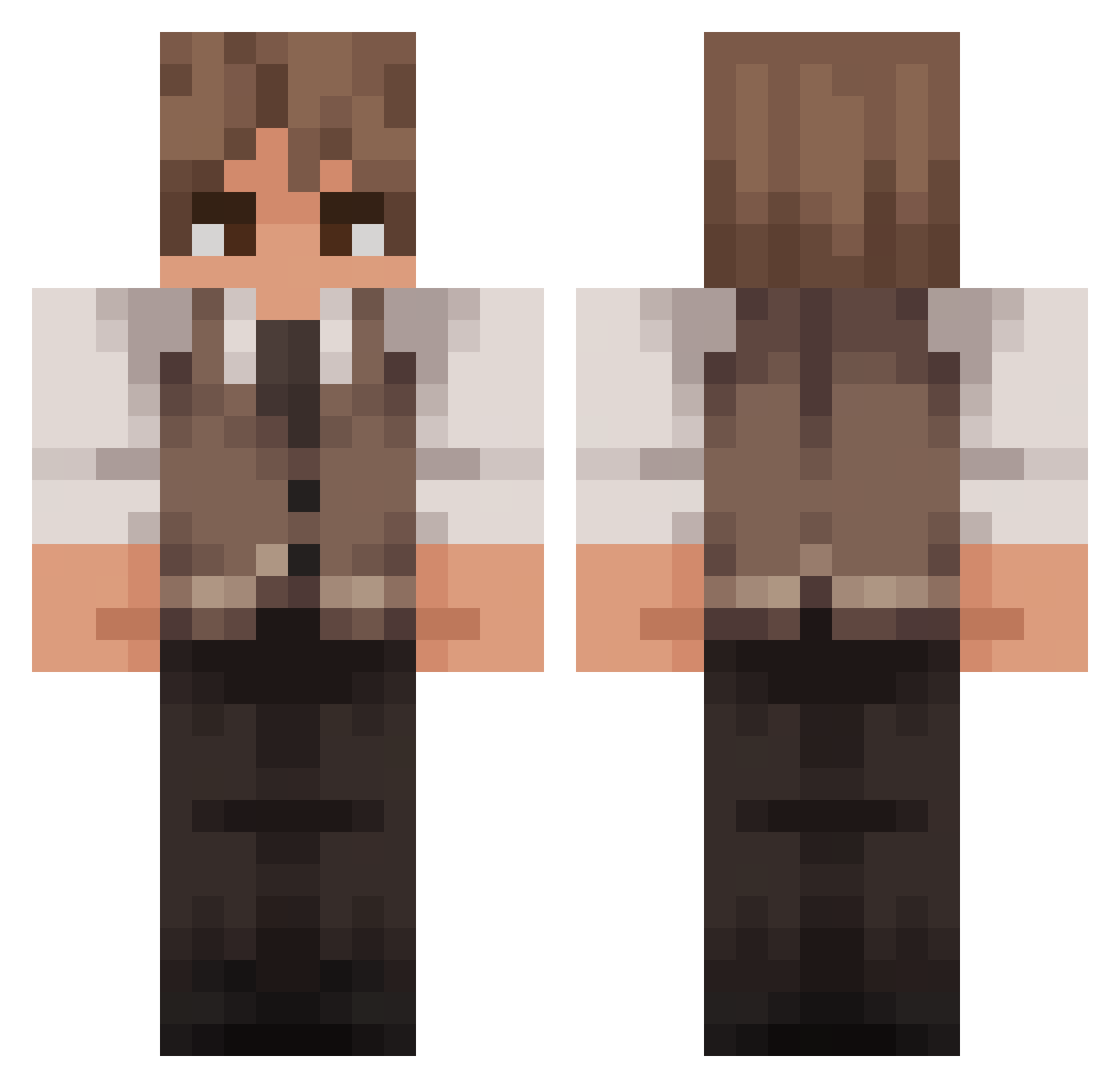 le_MAX__ Minecraft skin, front and back view
