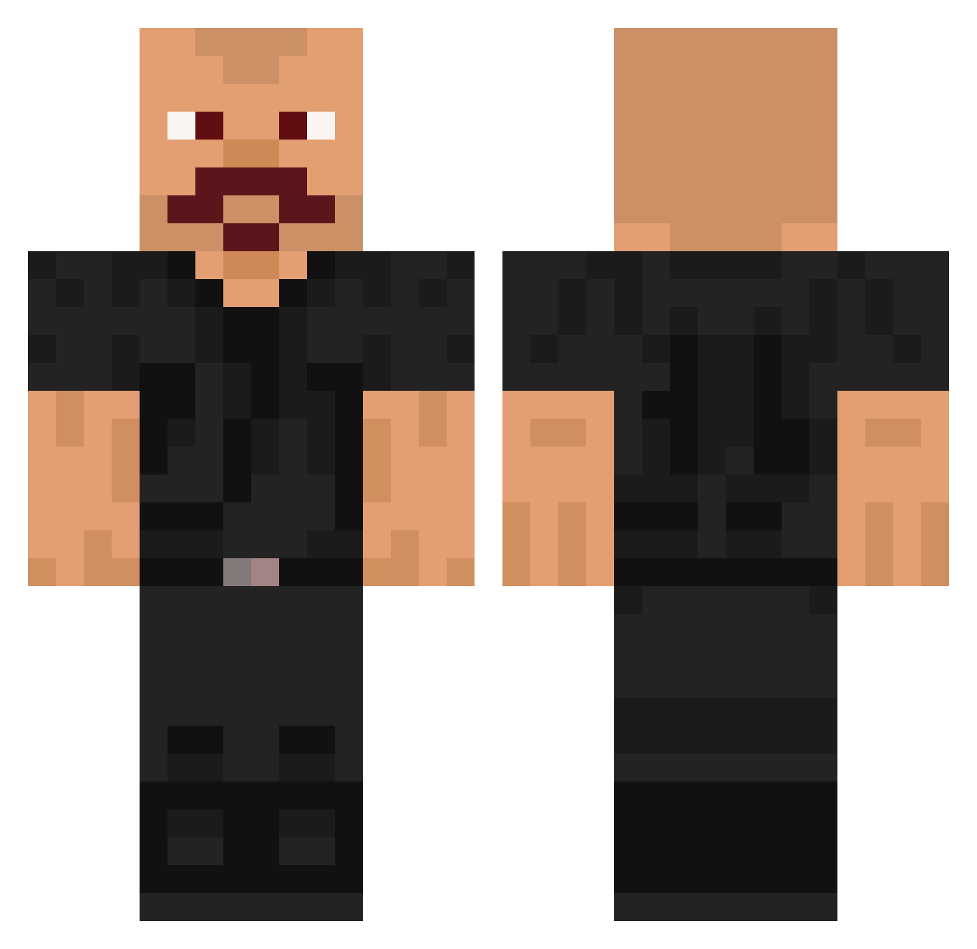 AskerKacagi Minecraft skin, front and back view