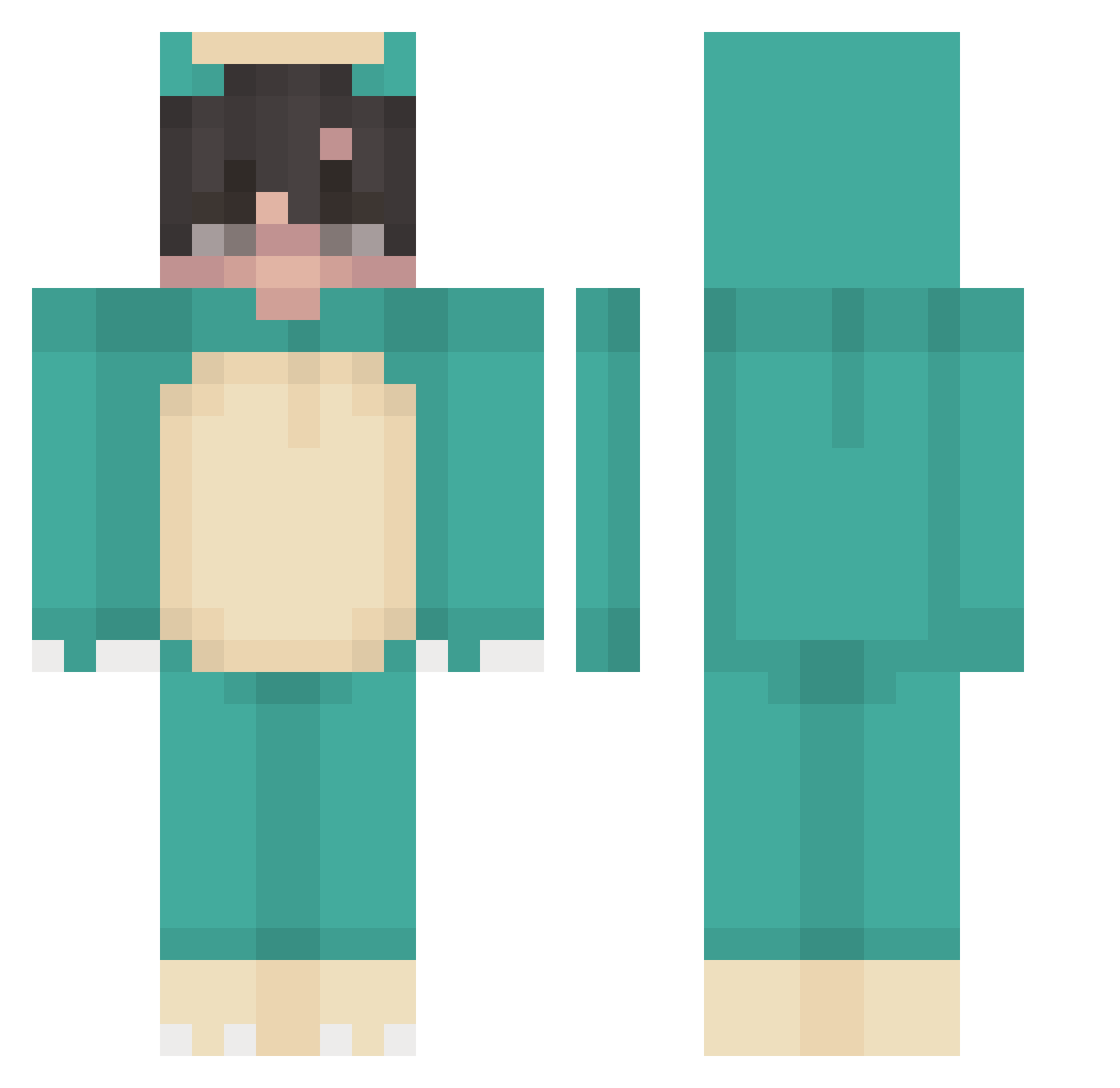 ryuxl1 Minecraft skin, front and back view